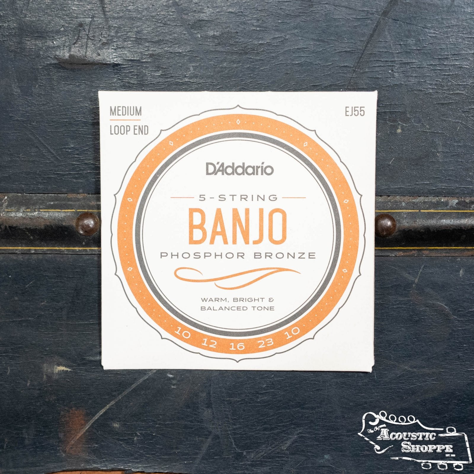 D'Addario EJ55 Phosphor Bronze 5 String Banjo Strings - Medium 10-23
