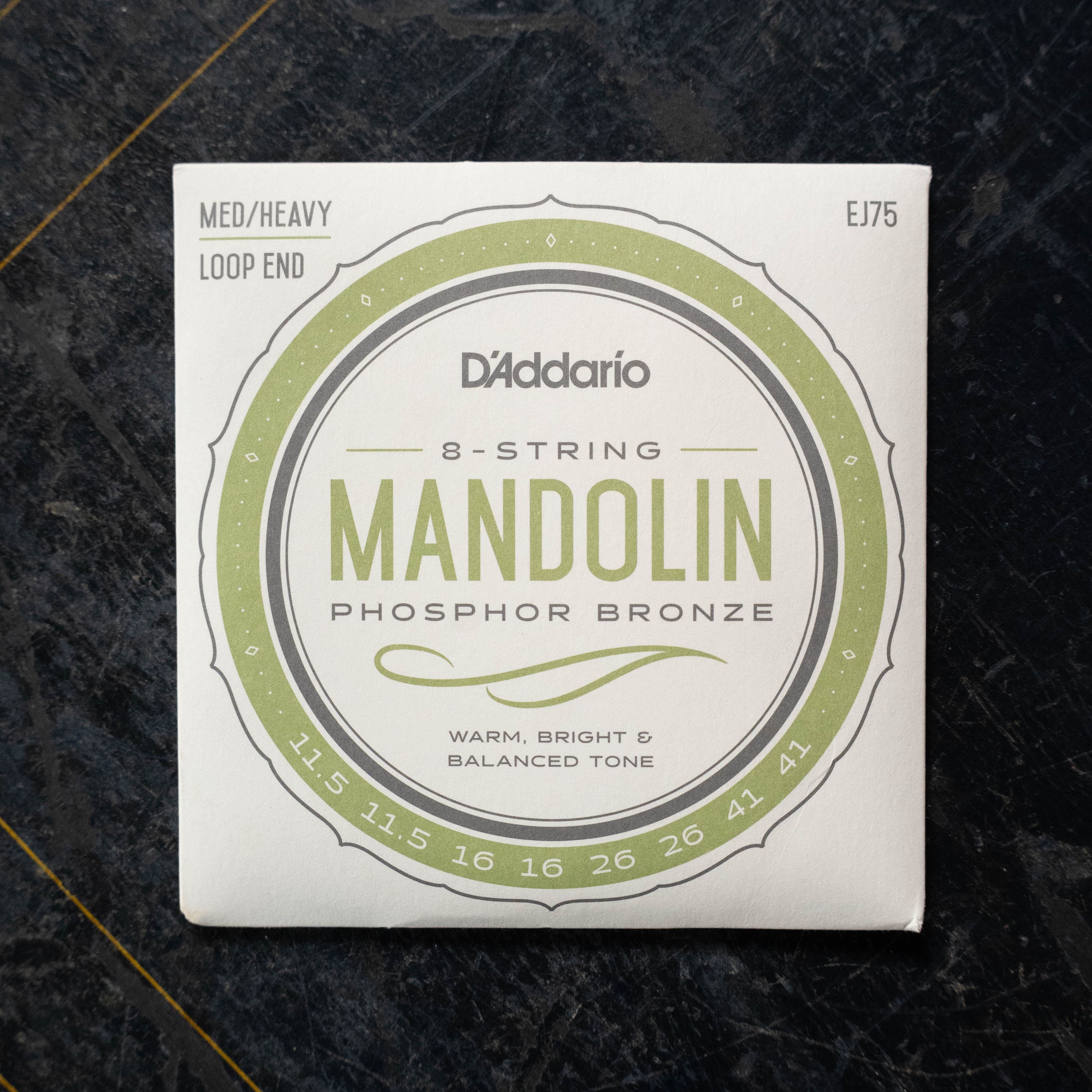 D'Addario EJ75 Mandolin Phosphor Bronze Med/Heavy 11.5-41