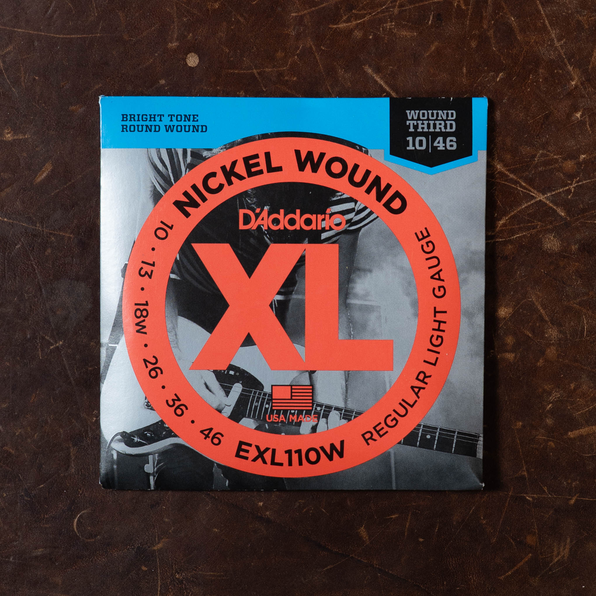 D'Addario XL Nickel Wound Third Electric Guitar Strings - Regular Light 10-46