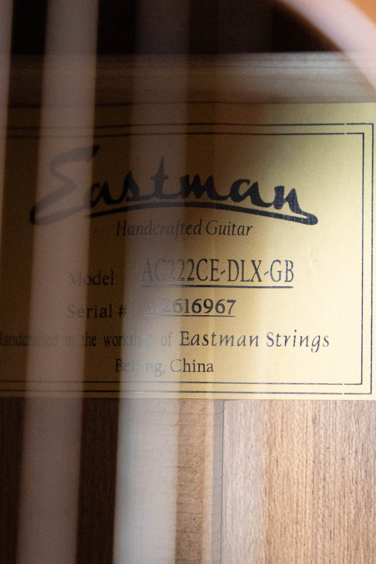 Eastman AC222CE-DLX-GB Goldburst Cutaway Grand Auditorium Acoustic-Electric Guitar #6967