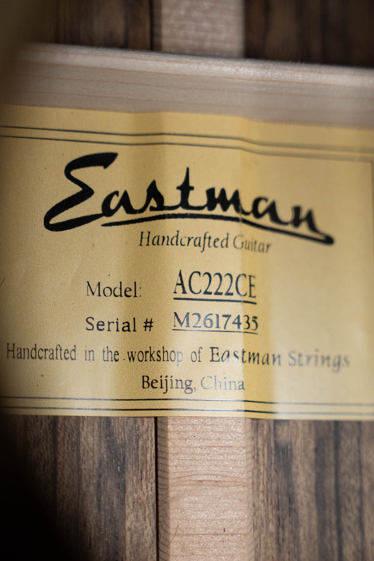 Eastman AC222CE Grand Auditorium Cutaway Acoustic-Electric Guitar #7435