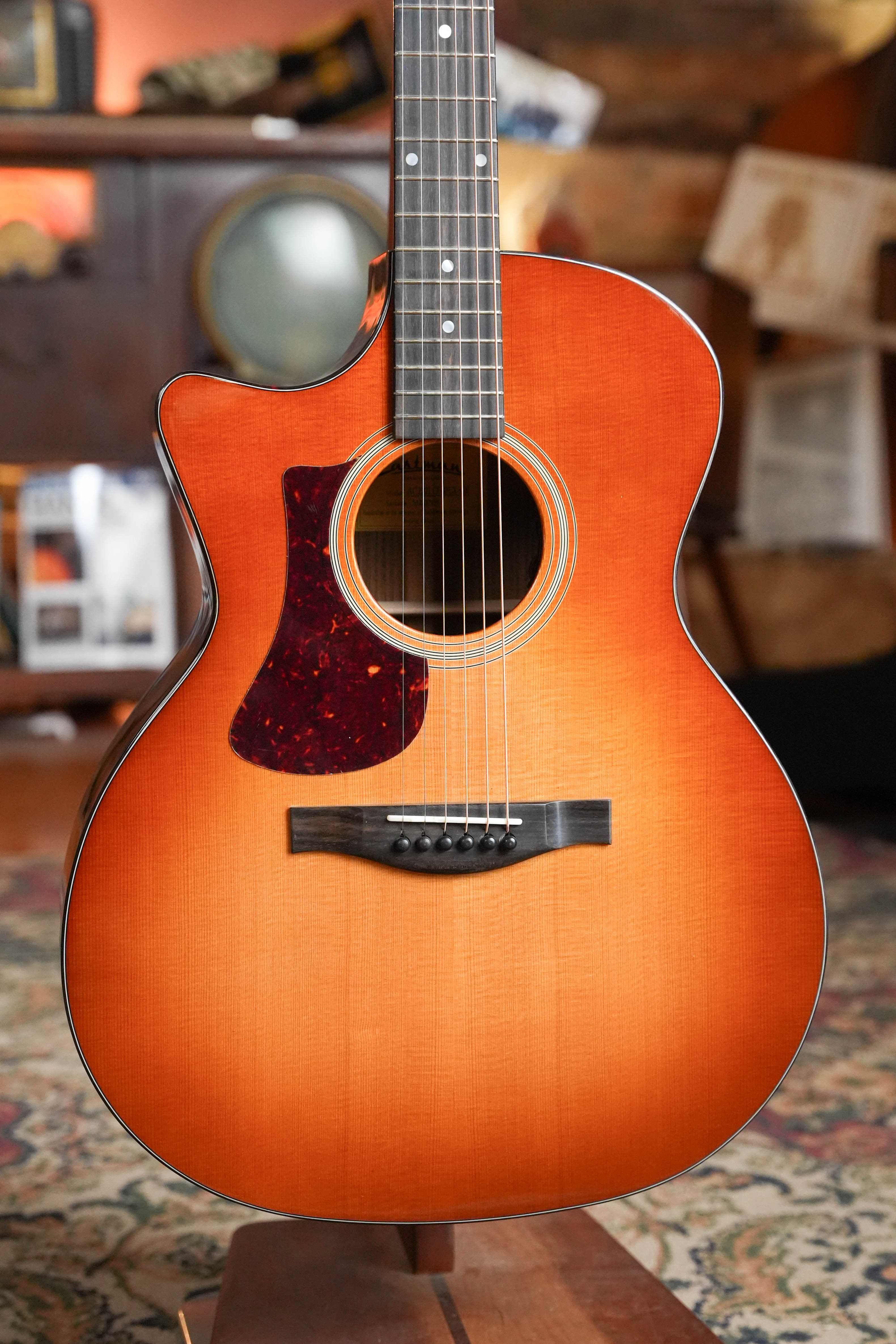 Eastman AC222LCE-DLX-GB Left-Handed Goldburst Cutaway Grand Auditorium Guitar w/Fishman Pickup #7136