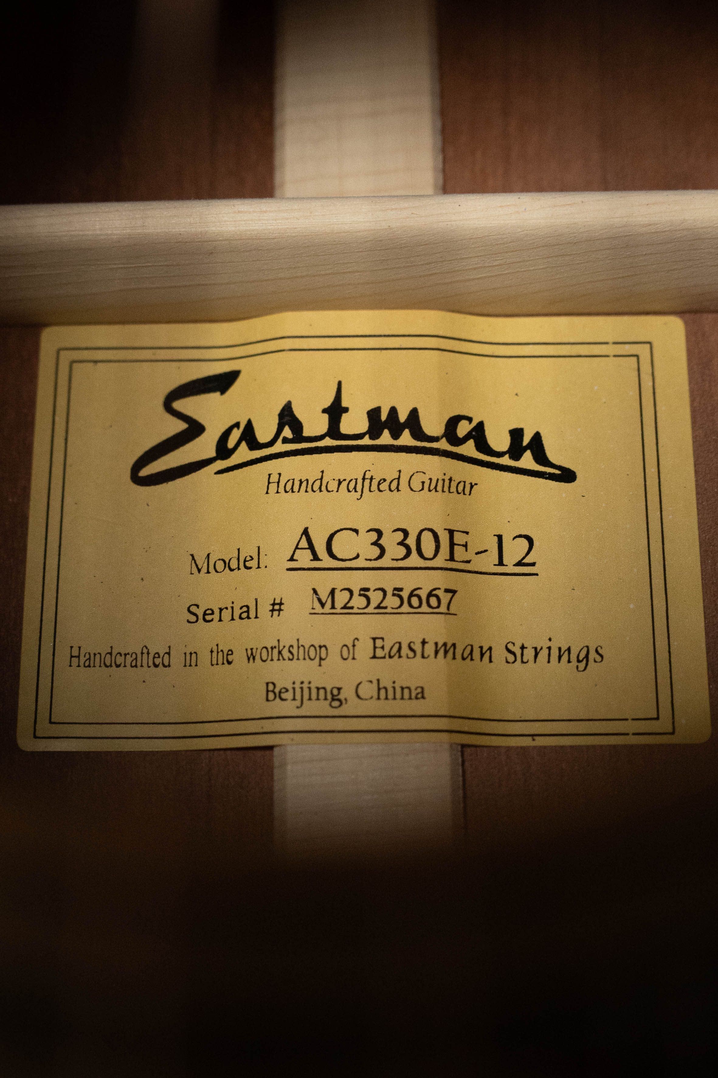 Eastman AC330E-12 Sitka/Mahogany Jumbo 12-String Guitar w/LR Baggs Pickup #5667