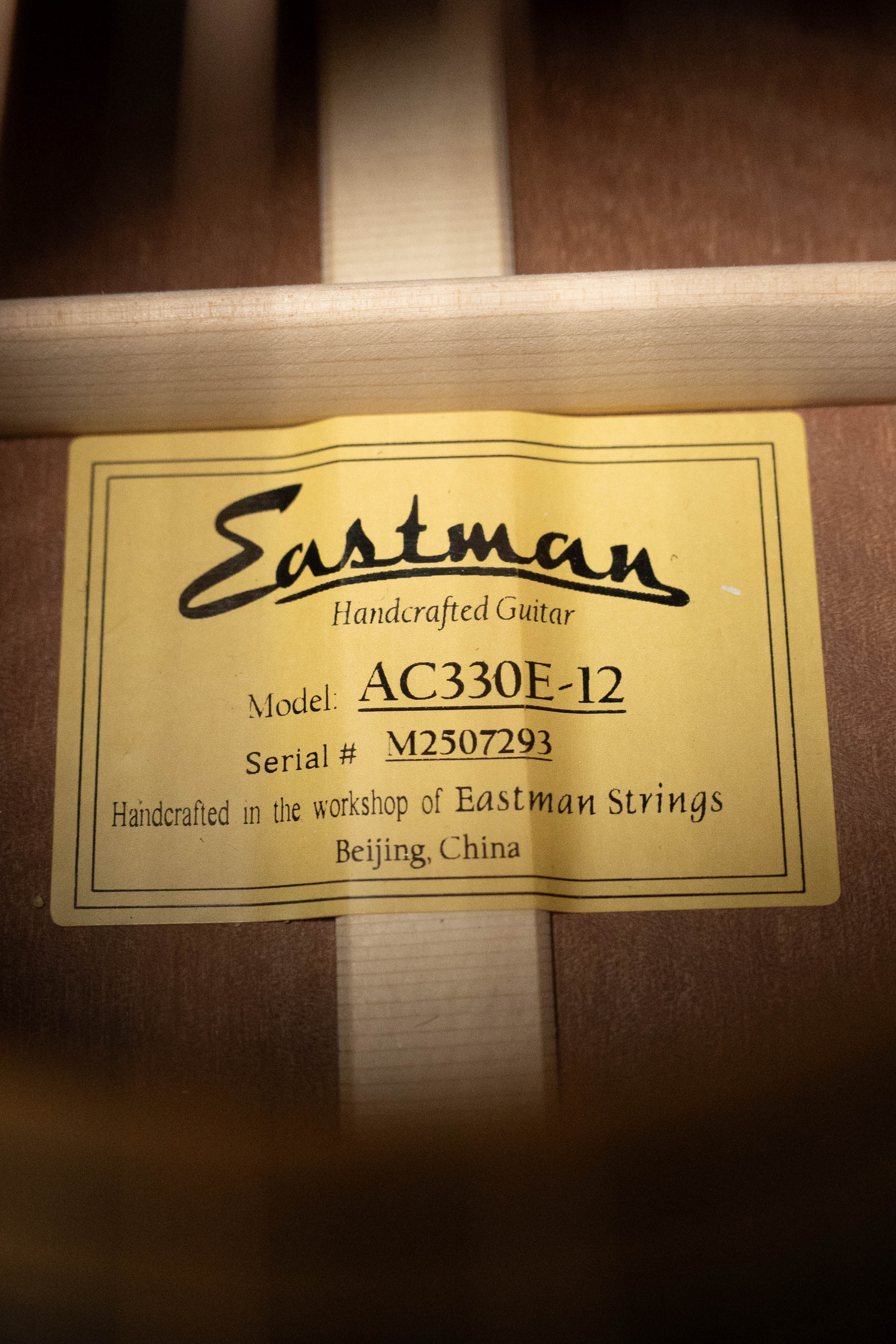 Eastman AC330E-12 Sitka/Mahogany Jumbo 12-String Guitar w/LR Baggs Pickup #7293