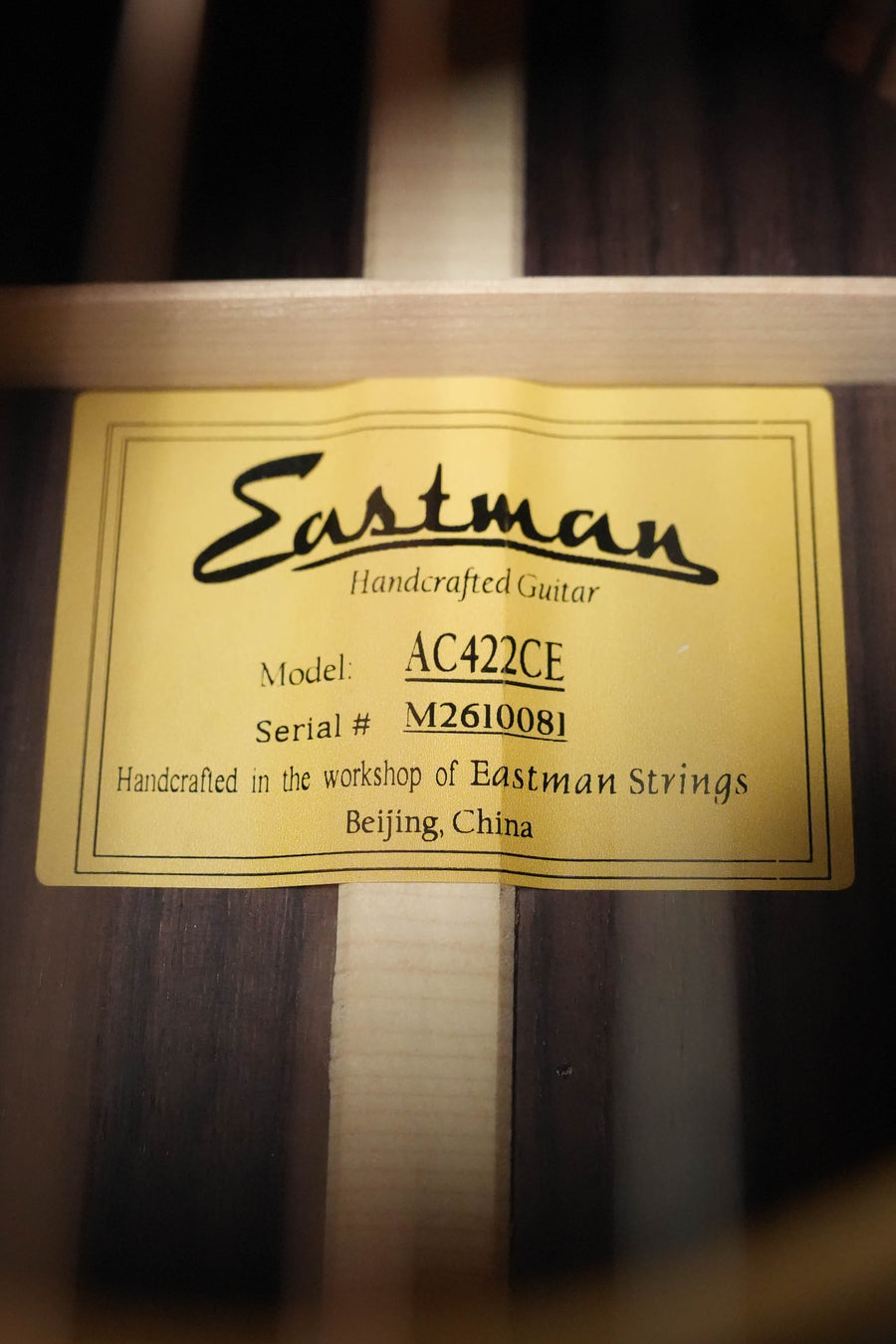 Eastman AC422CE Natural Gloss Grand Auditorium Acoustic Guitar w/ Electronics #0081