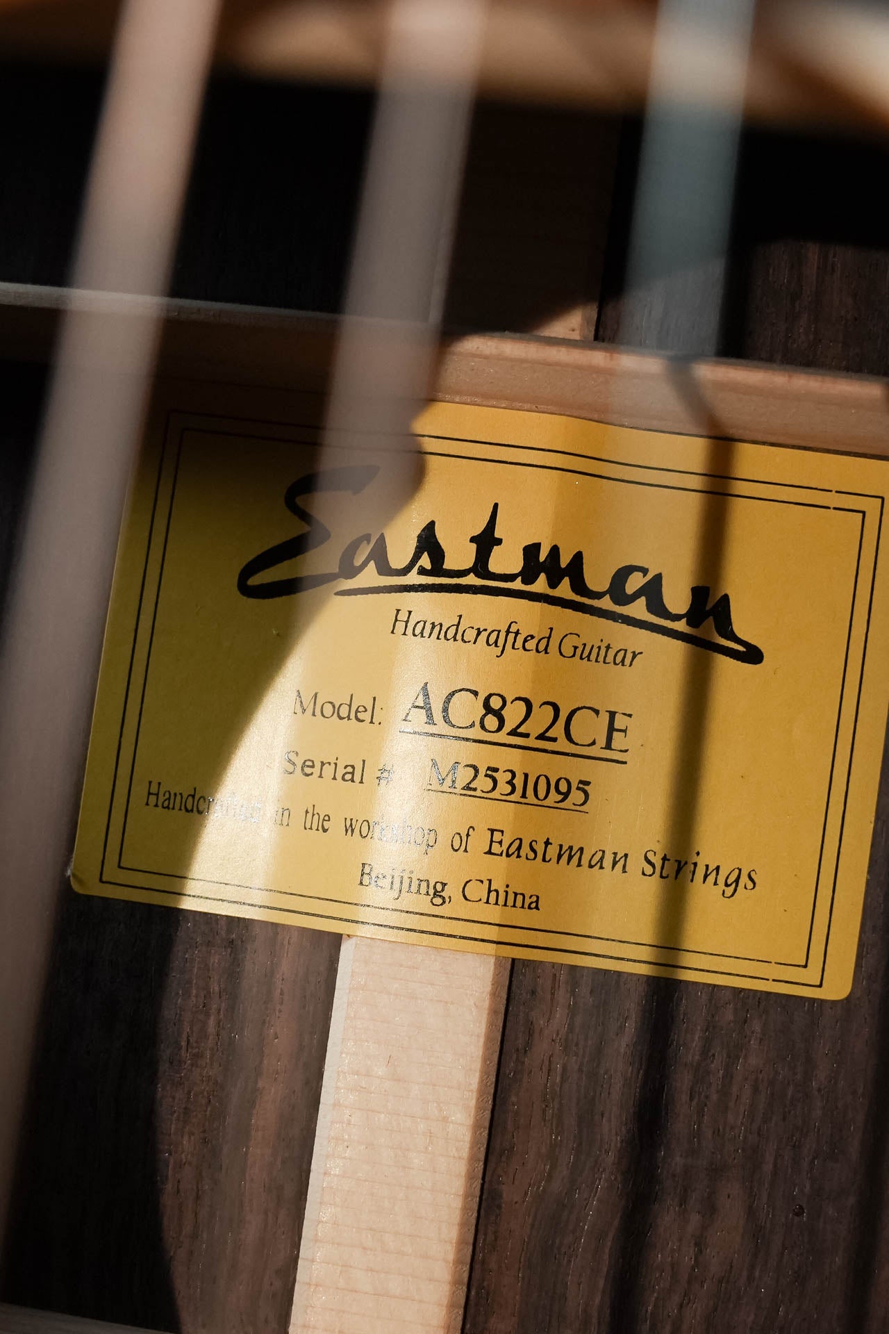 Eastman AC822CE Spruce/Rosewood Grand Auditorium Acoustic Guitar #1095