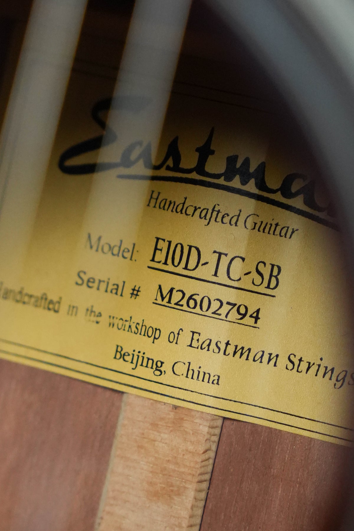 Eastman E10D-TC-SB Sunburst Dreadnought Acoustic Guitar #2794