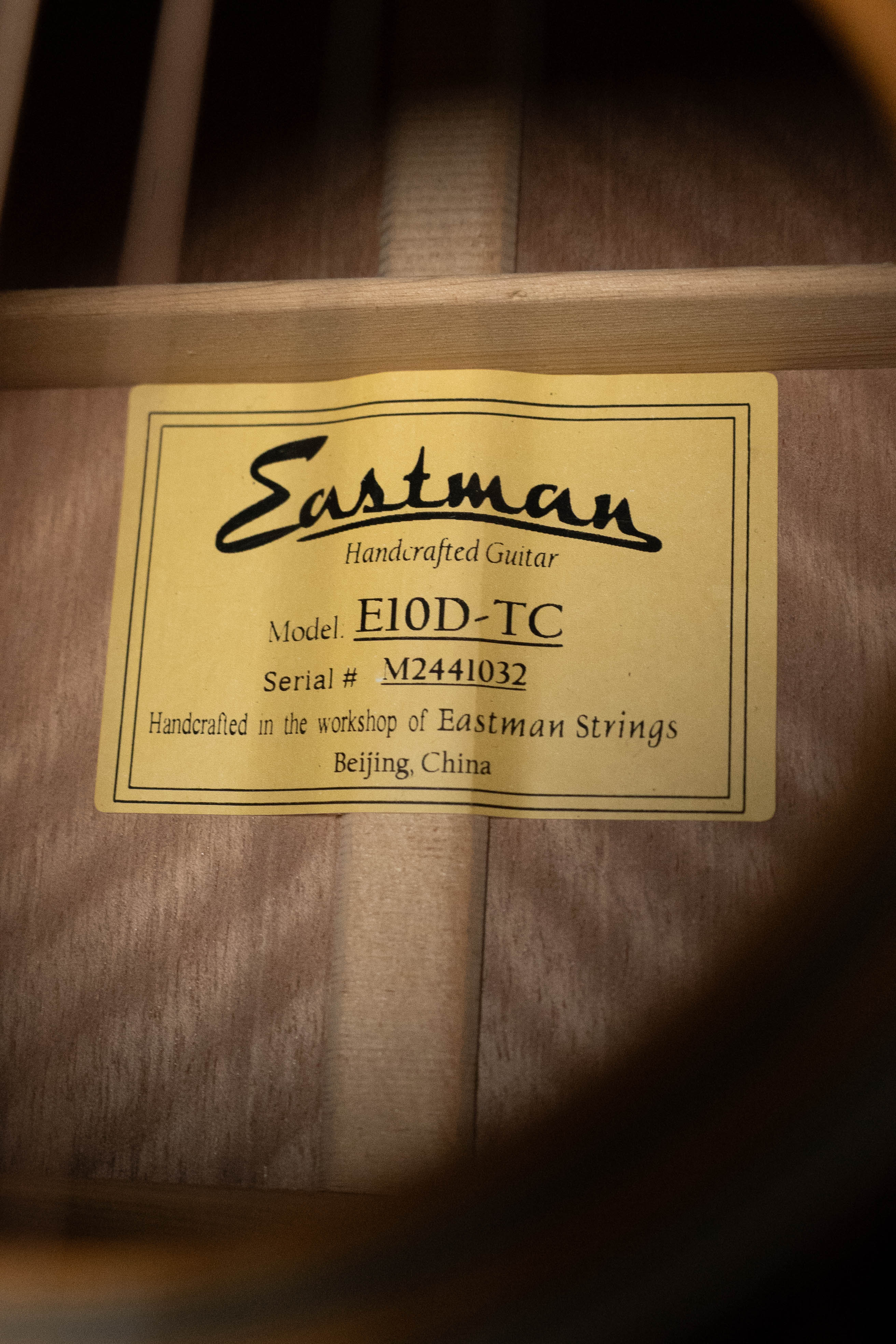 Eastman E10D-TC Thermo-Cured Adirondack Spruce/Mahogany Dreadnought Acoustic Guitar #1032