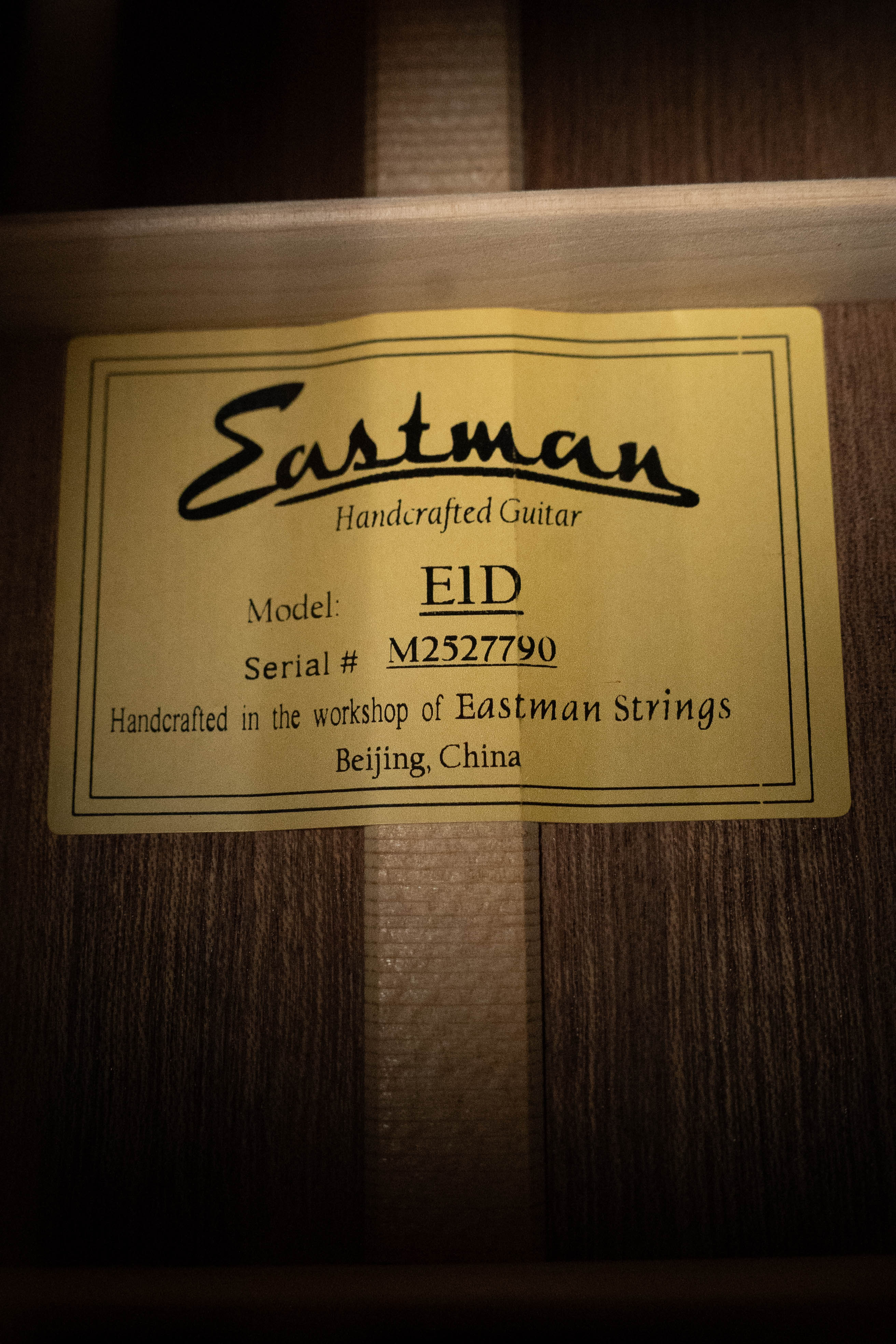 Eastman E1D Sitka/Sapele Dreadnought Acoustic Guitar #7790