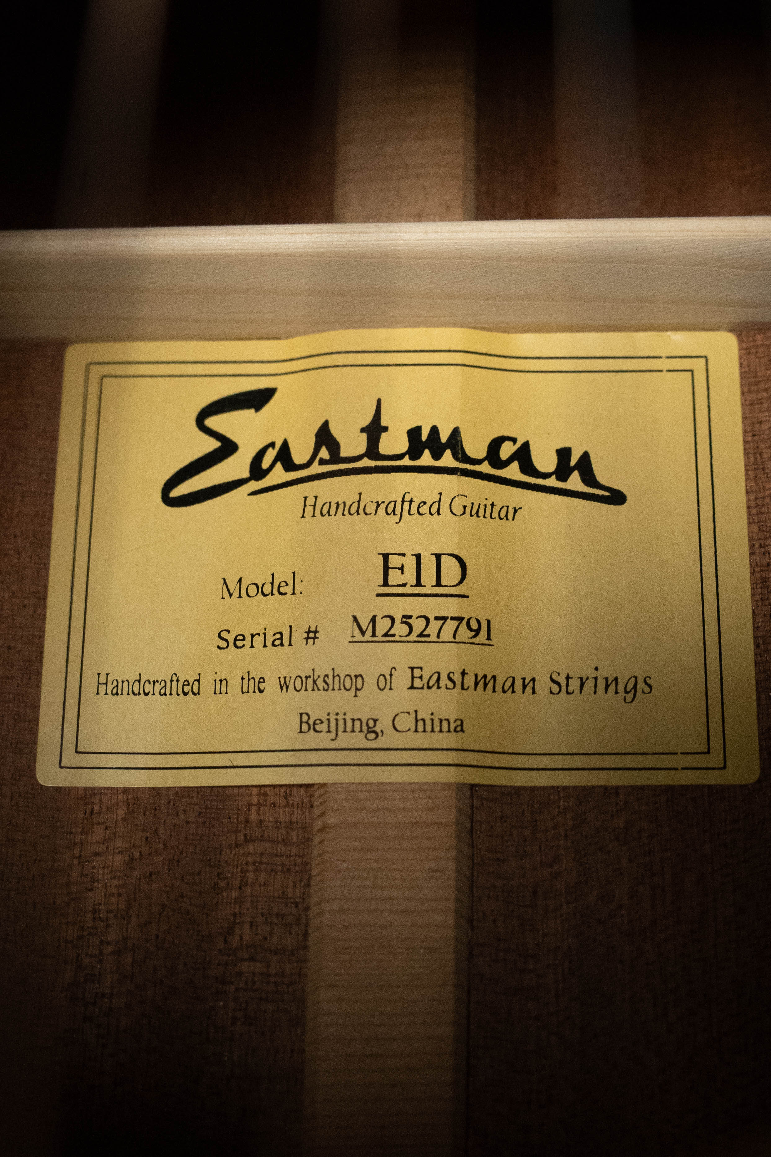 Eastman E1D Sitka/Sapele Dreadnought Acoustic Guitar #7791