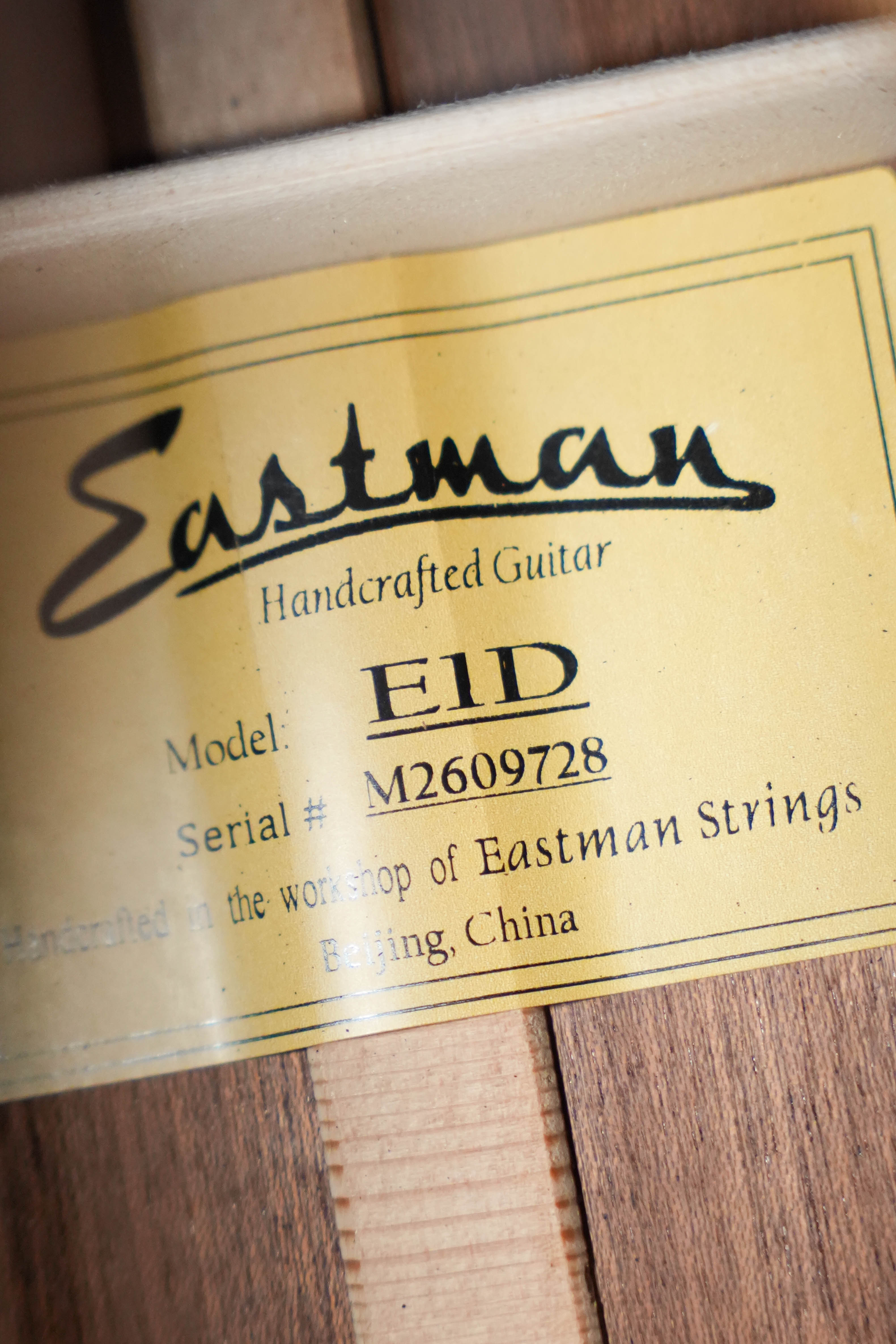 Eastman E1D Sitka/Sapele Dreadnought Acoustic Guitar #9728