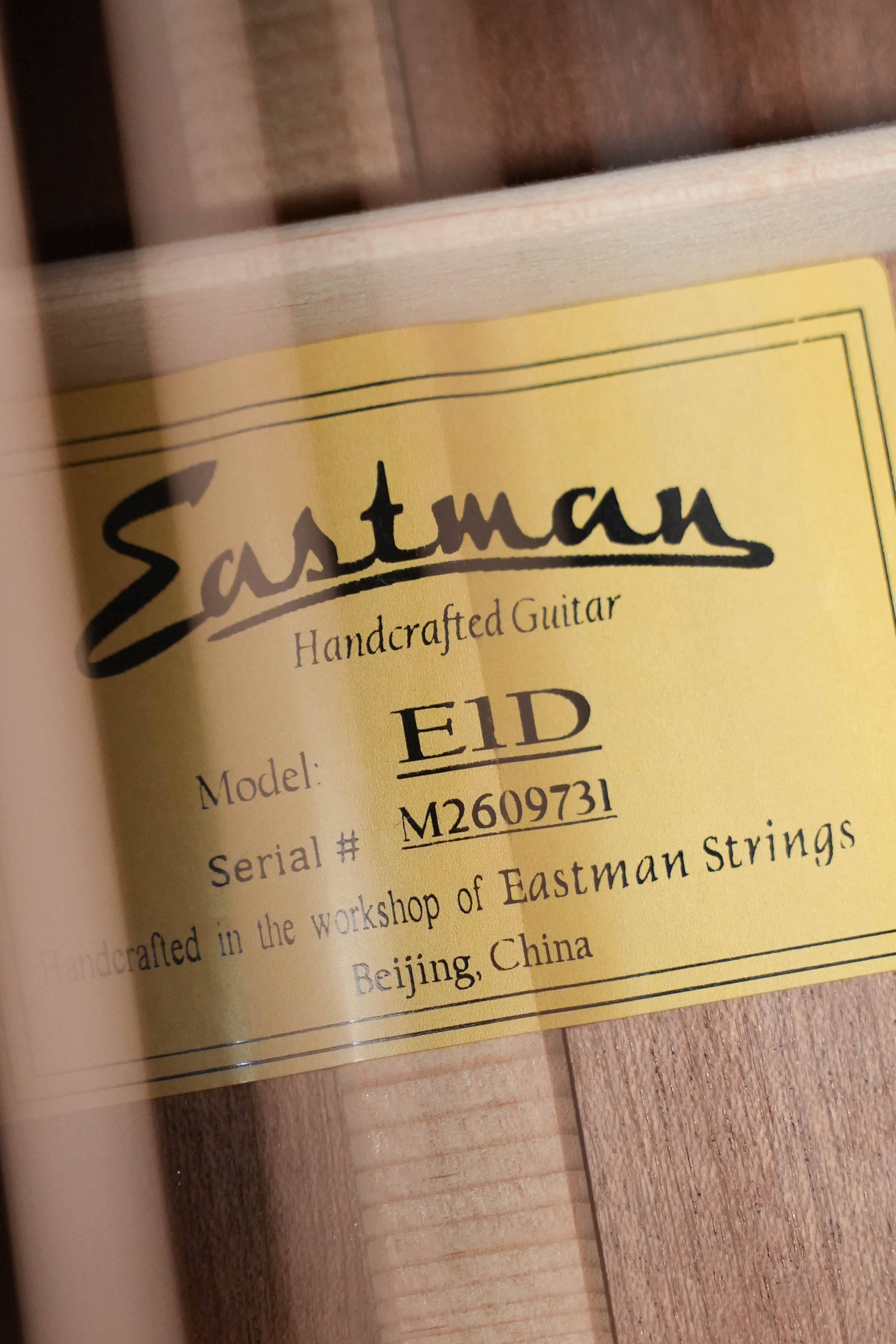 Eastman E1D Sitka/Sapele Dreadnought Acoustic Guitar #9731