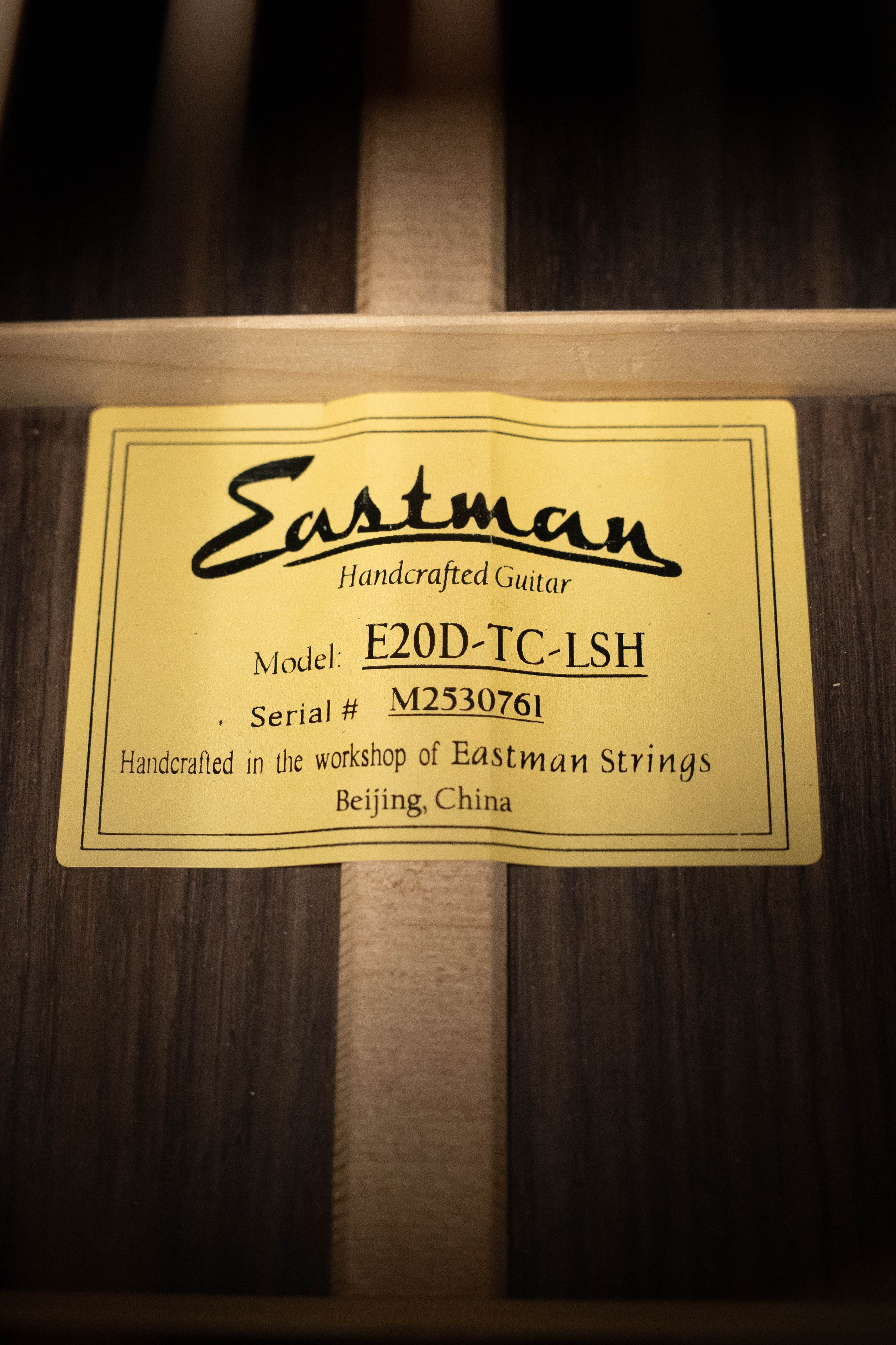 Eastman E20D-LSH-TC Thermo-Cured Adirondack/Rosewood Large Soundhole Dreadnought Acoustic Guitar #0761