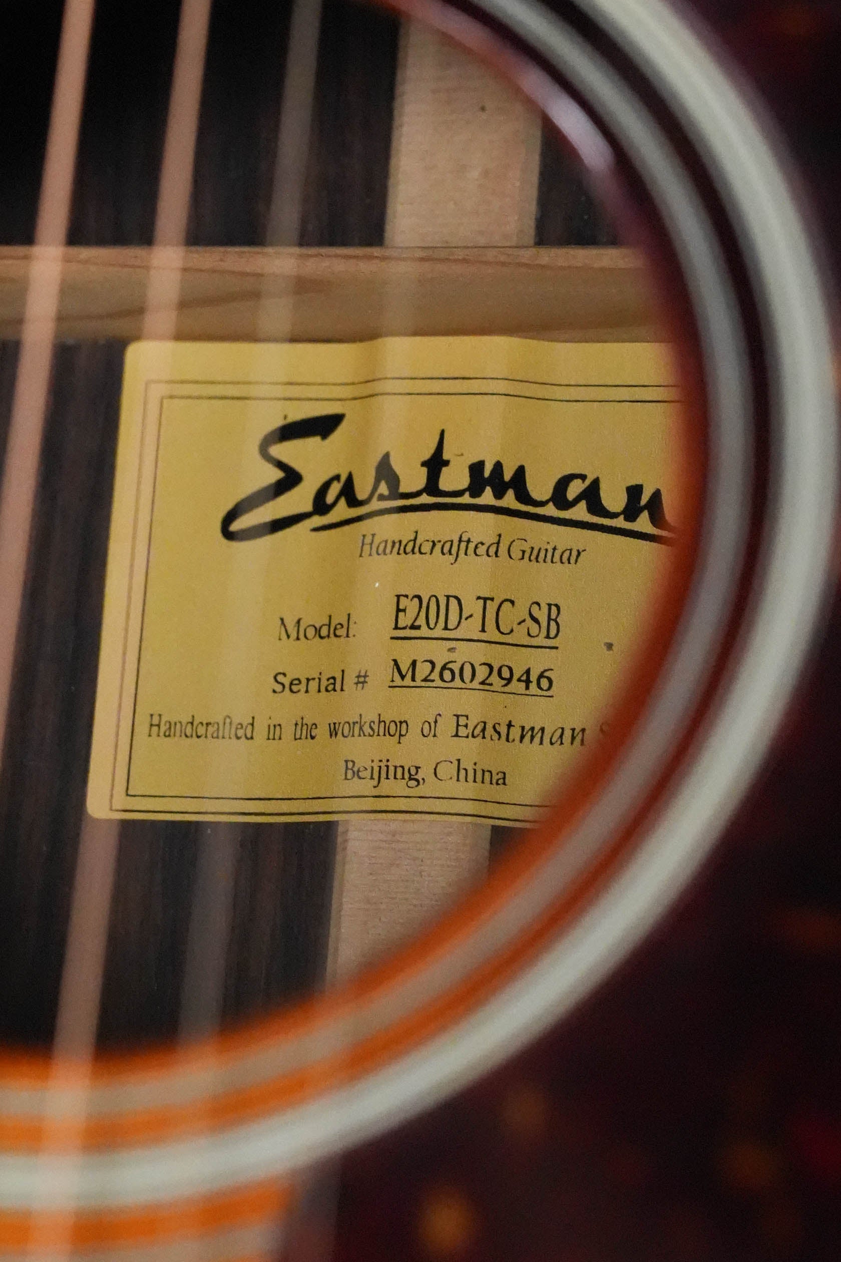Eastman E20D-TC-SB Thermo-Cured Sunburst Dreadnought Acoustic Guitar #2946