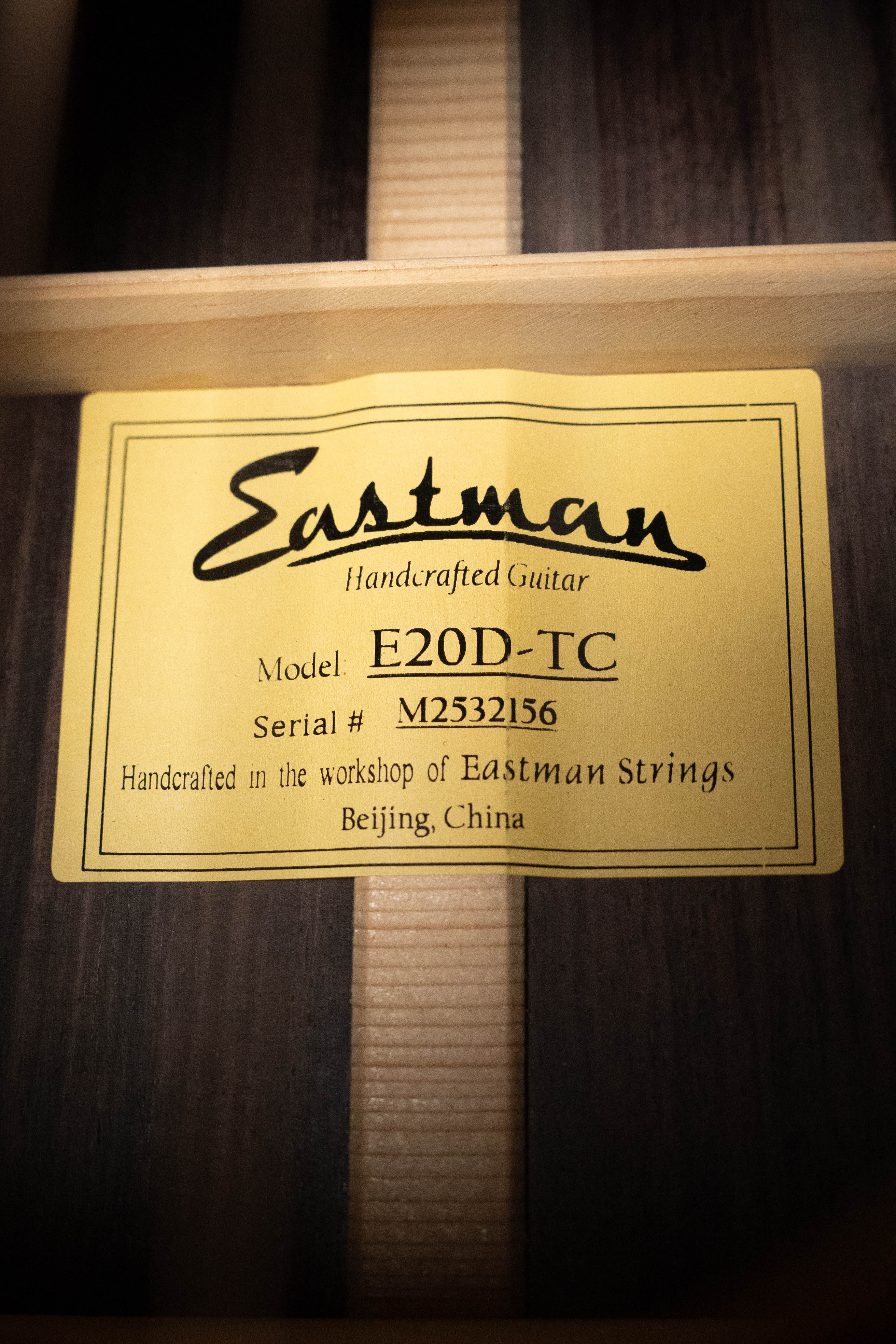 Eastman E20D-TC Thermo-Cured Adirondack/Rosewood Dreadnought Acoustic Guitar #2156