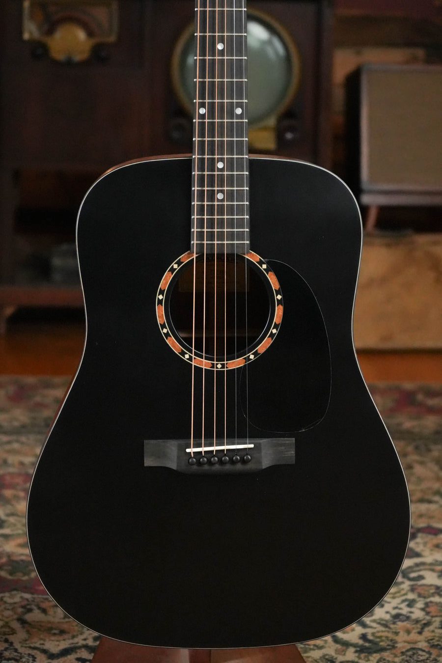 Eastman E2D-BK Black Dreadnought Acoustic Guitar #8201