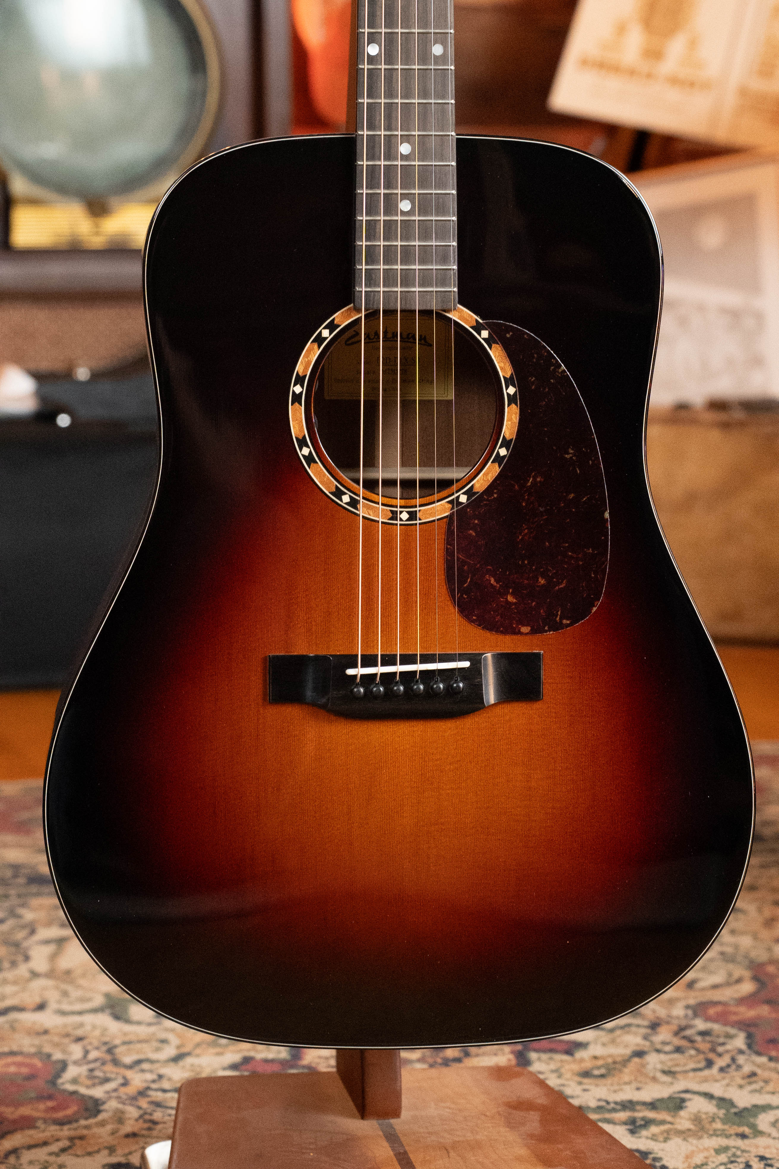 Eastman E2D-DLX-SB Cedar/Sapele Sunburst Dreadnought Guitar w/Fishman Pickup #5778