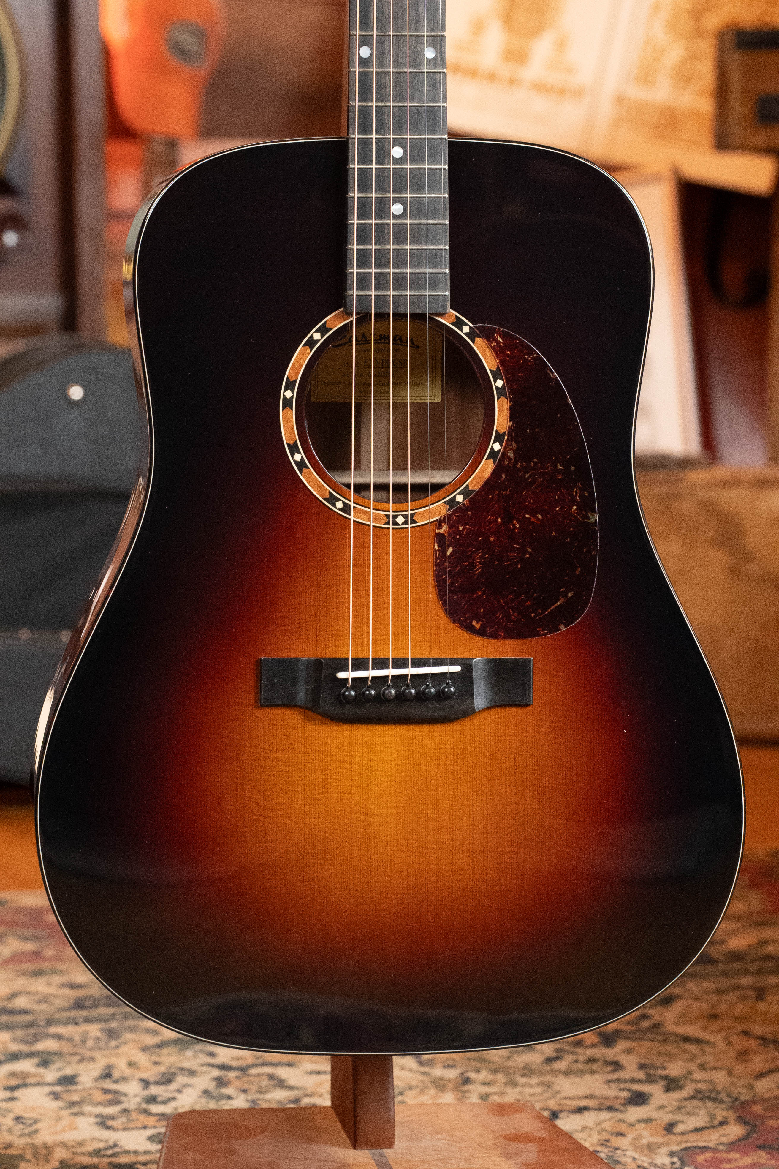 Eastman E2D-DLX-SB Cedar/Sapele Sunburst Dreadnought Guitar w/Fishman Pickup #5780