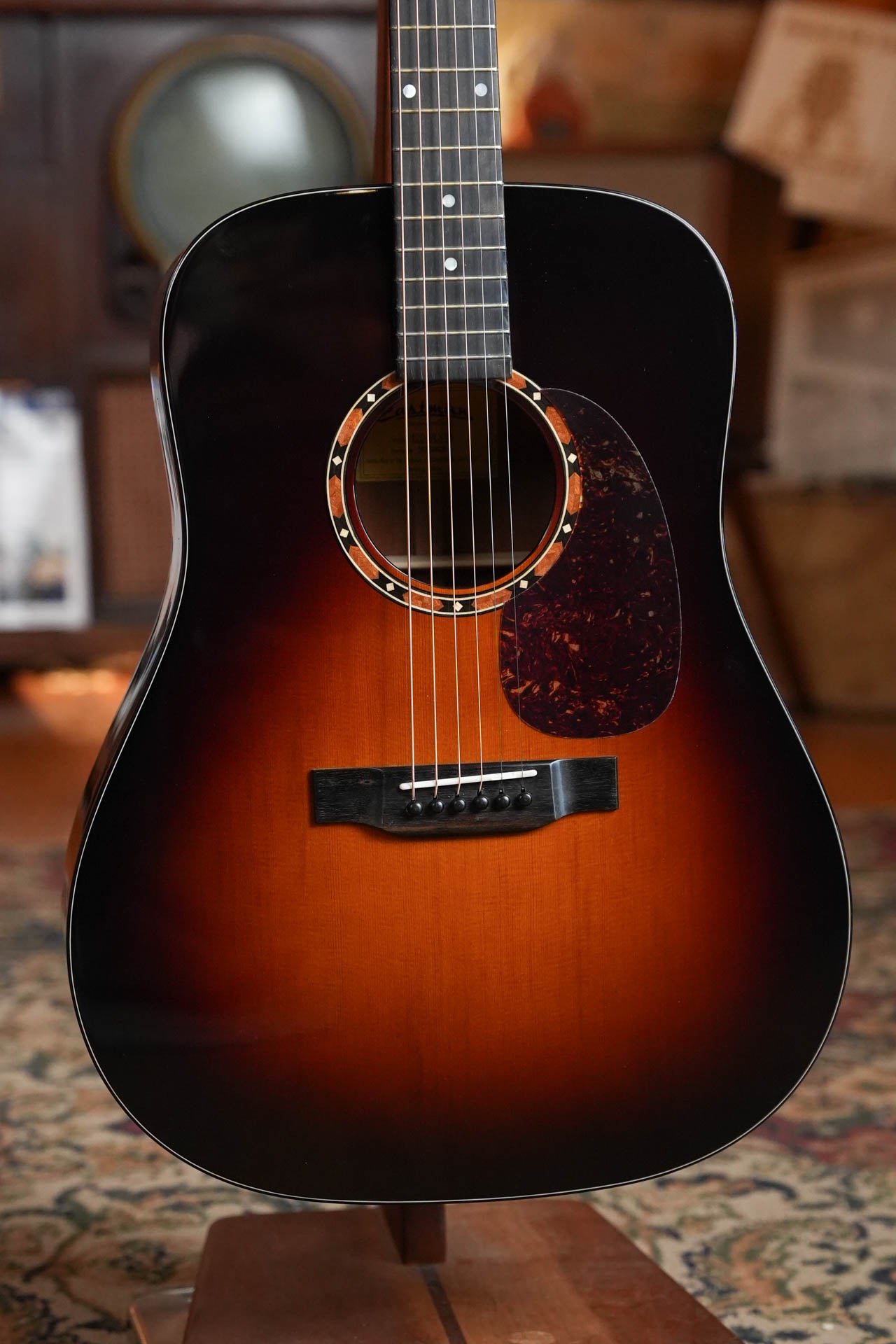 Eastman E2D-DLX-SB Sunburst Dreadnought Guitar w/Fishman Pickup #6251
