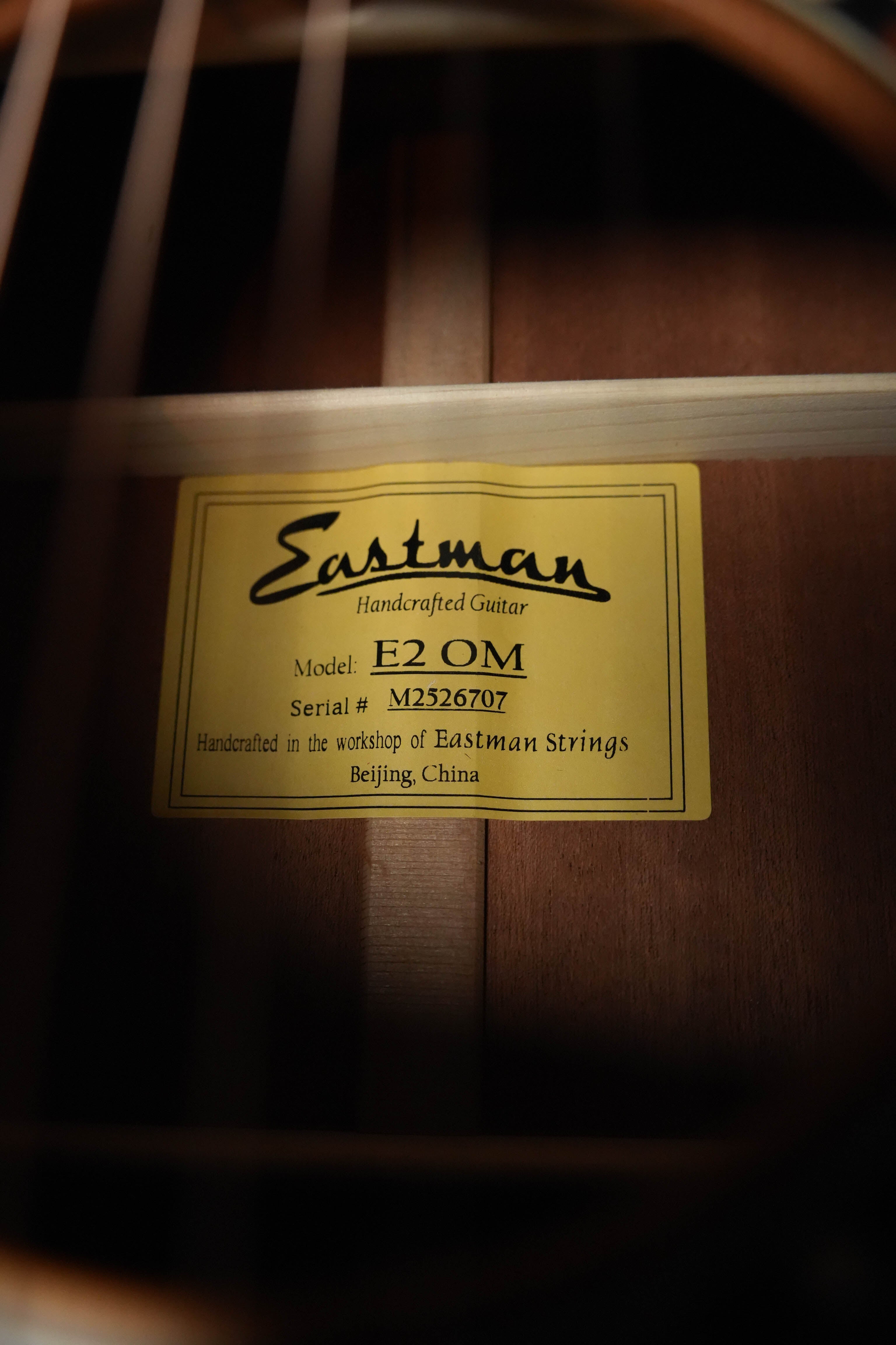 Eastman E2OM Cedar/Sapele Orchestra Model Acoustic Guitar #6707