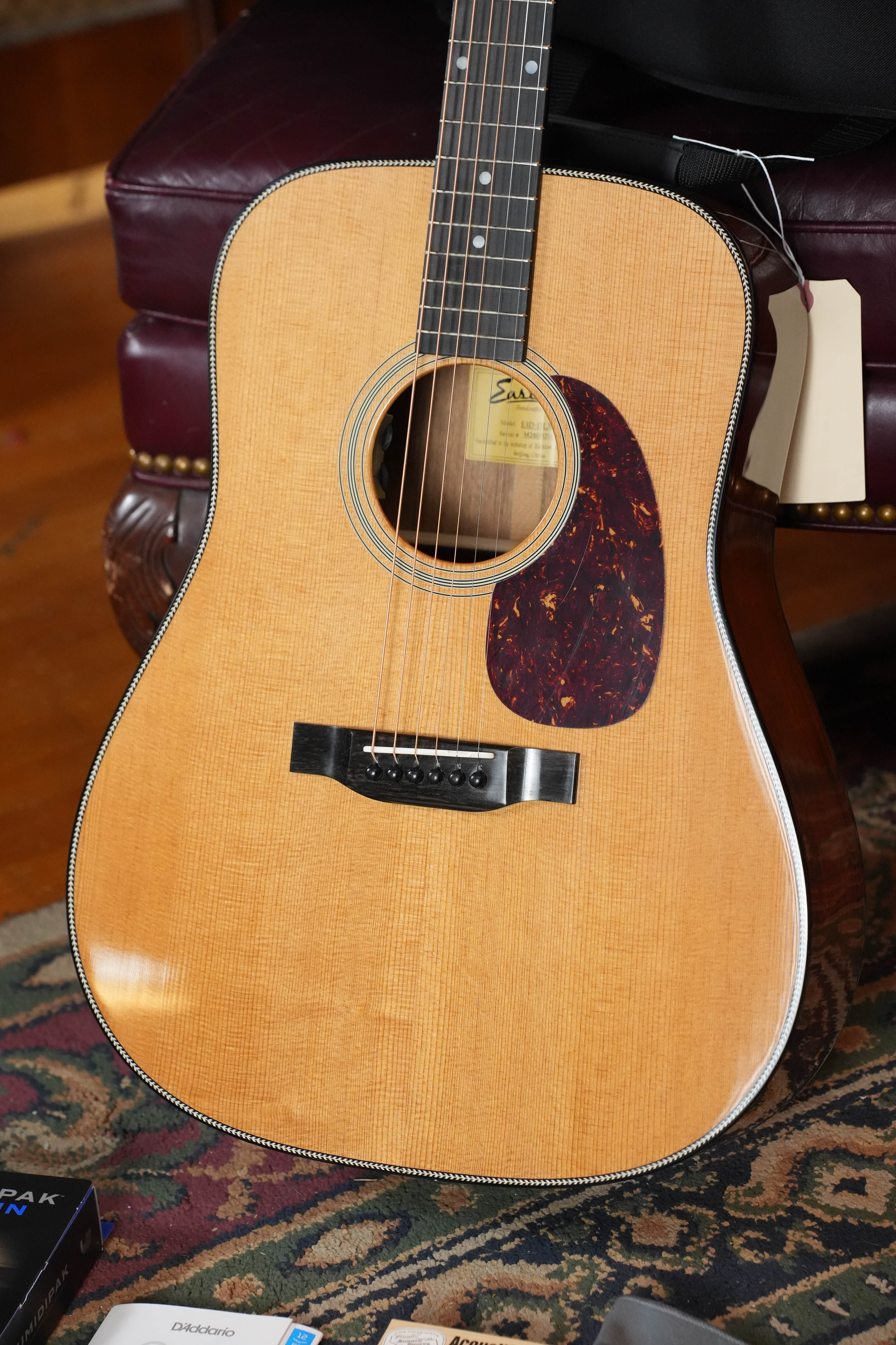 Eastman E3D-DLX Thermo-Cured Sitka/ Ovangkol Dreadnought Guitar w/Pickup #0214