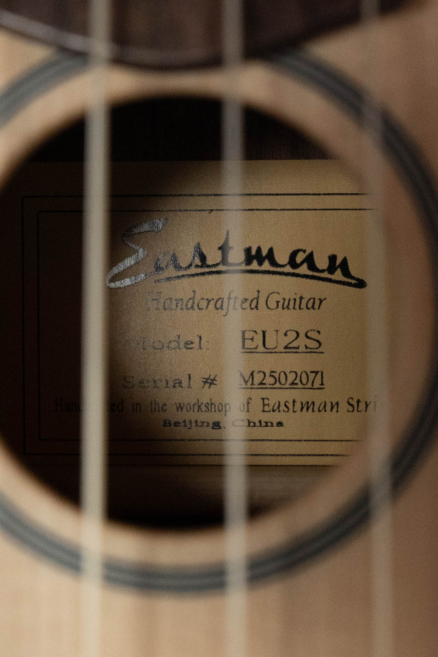 Eastman Guitars EU2-s Sitka/Rosewood Soprano Ukulele #2071, crafted in Beijing, China—a quality acoustic instrument known for its exceptional craftsmanship.