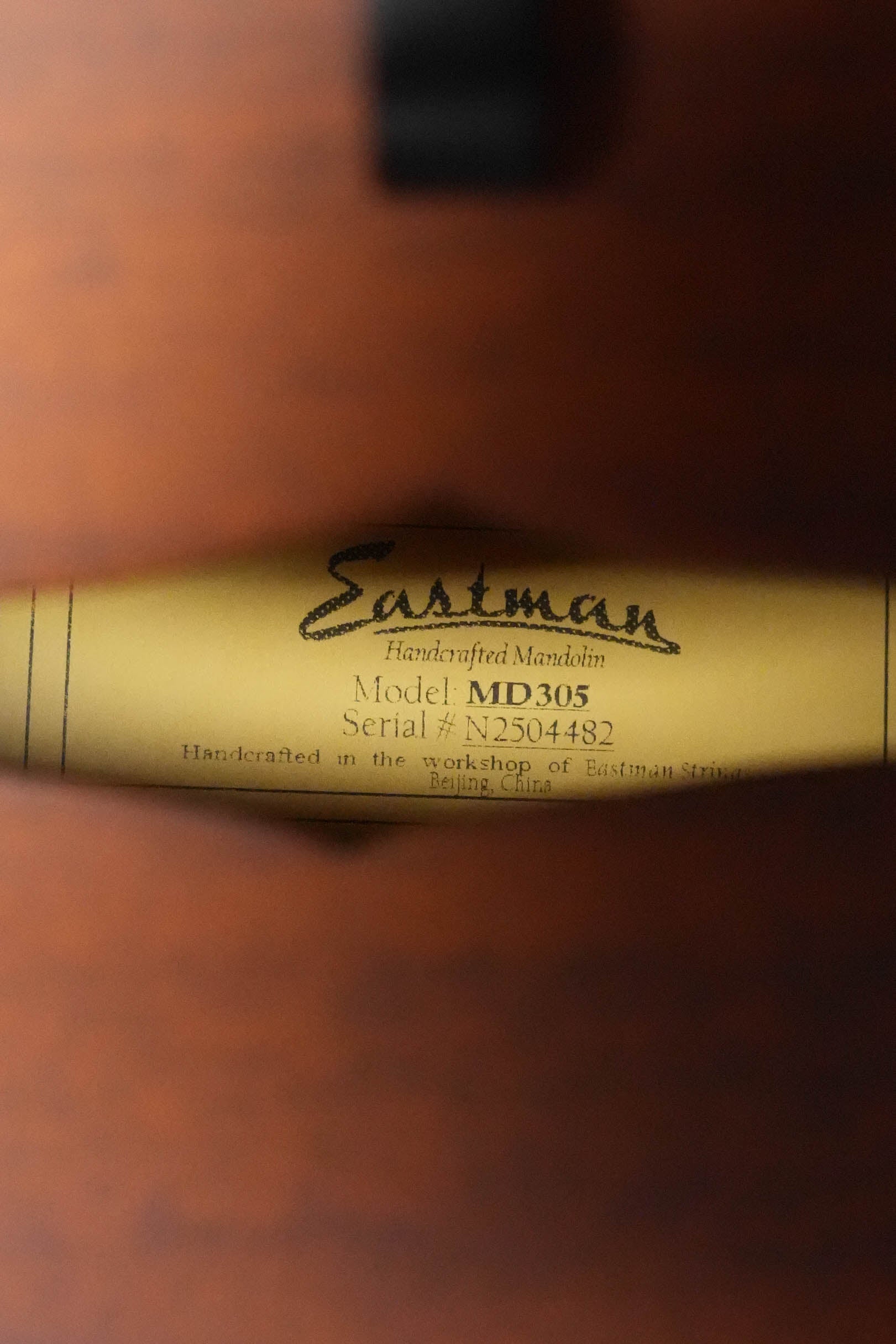 Eastman MD305 A-Style Hand-Carved Mandolin #4482