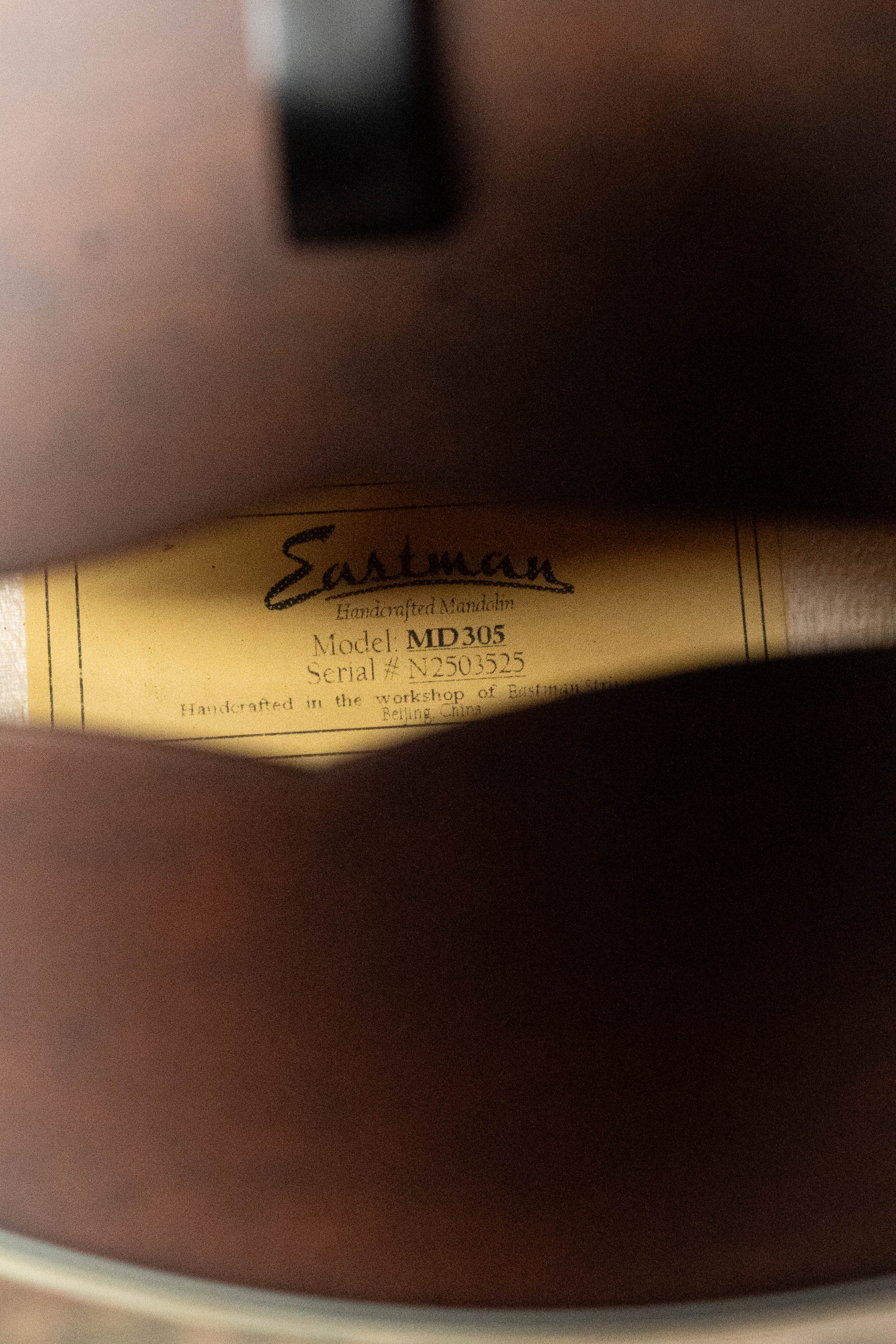 Eastman MD305 Spruce/Maple A-Style Hand-Carved Mandolin #3525