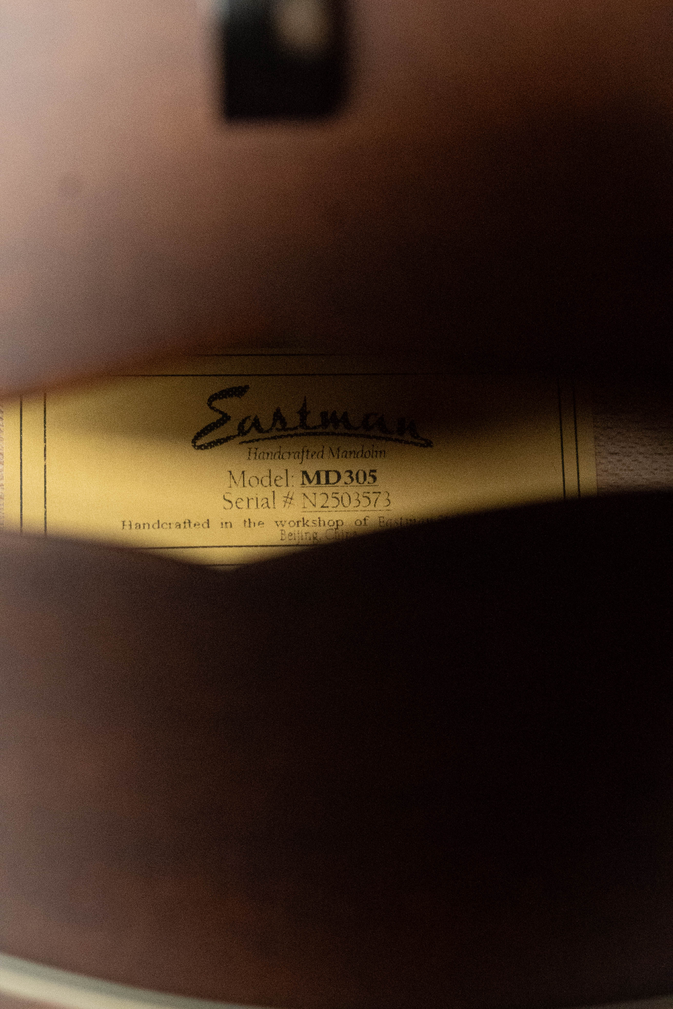 Eastman MD305 Spruce/Maple A-Style Hand-Carved Mandolin #3573