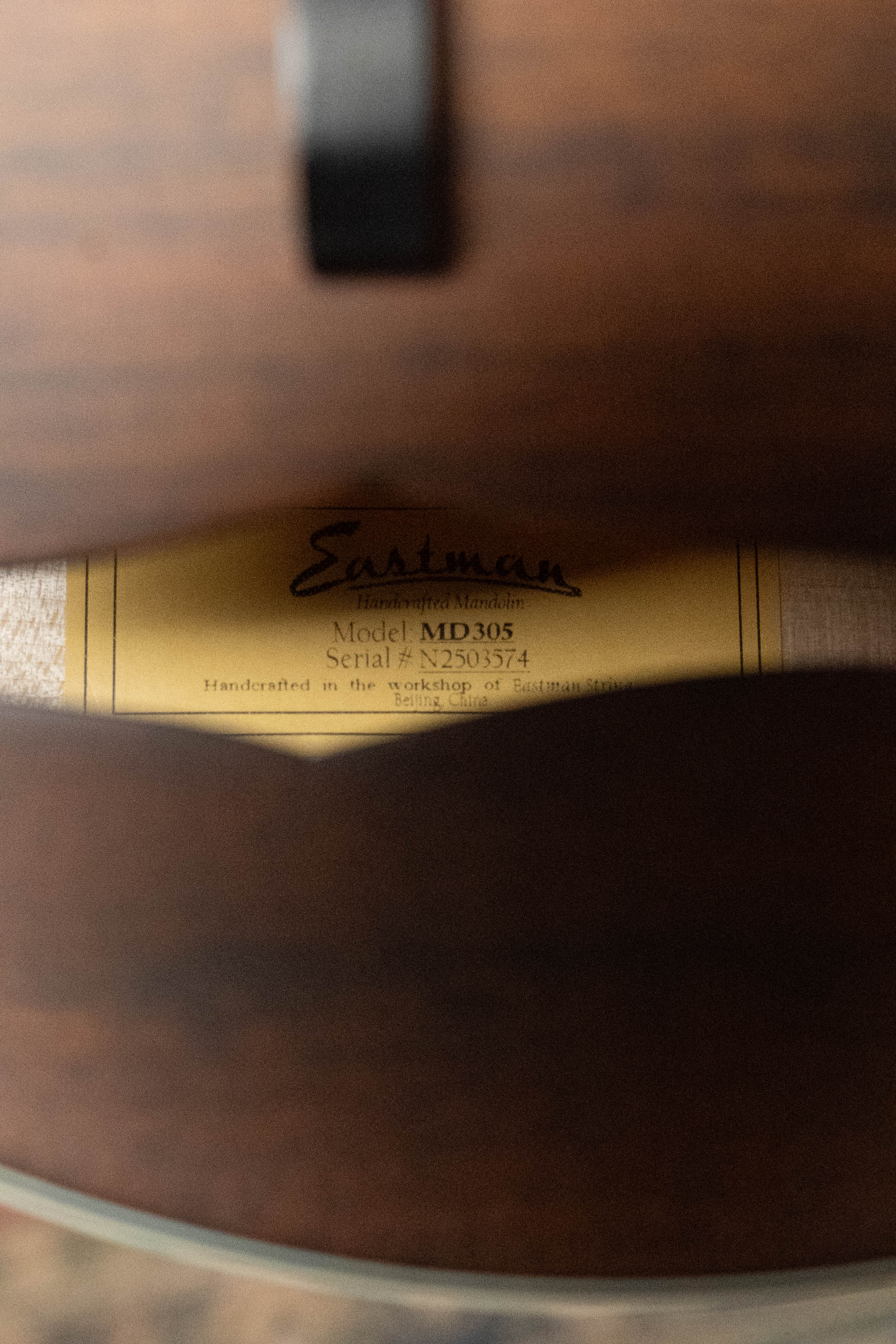 Eastman MD305 Spruce/Maple A-Style Hand-Carved Mandolin #3574