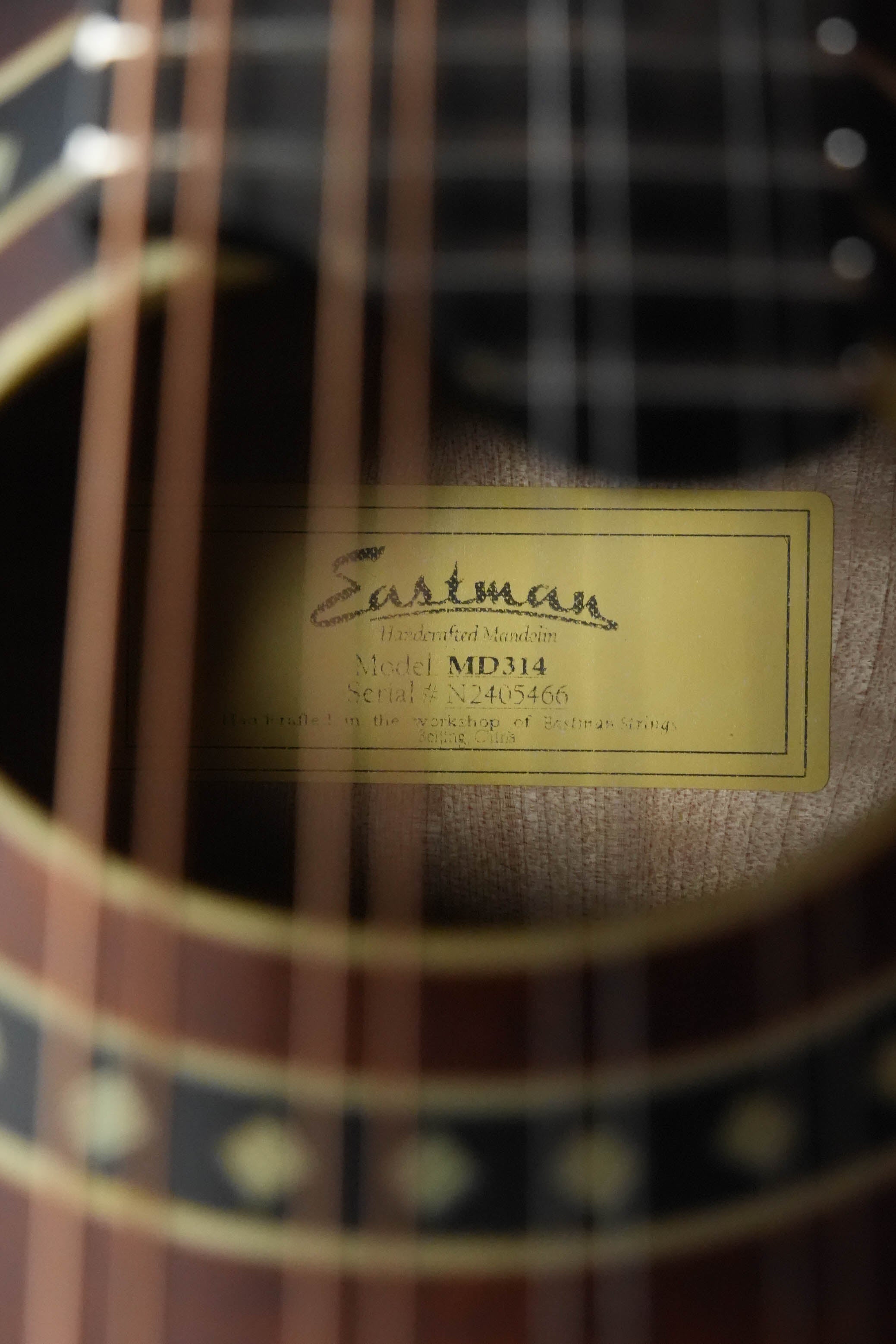 Eastman MD314 F-Style Oval Hole Mandolin #5466