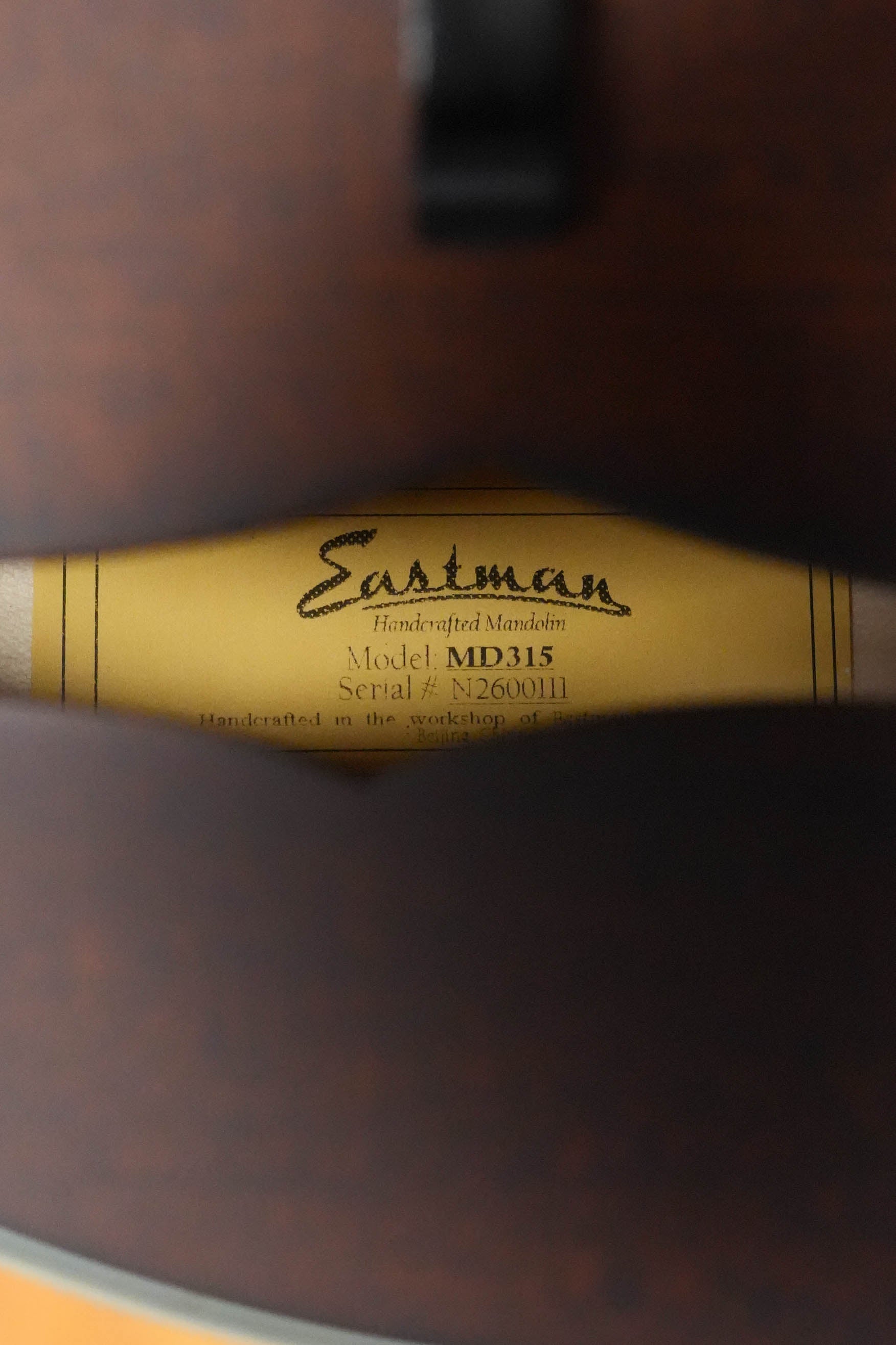 Eastman MD315 F-Style Hand-Carved Mandolin #0111