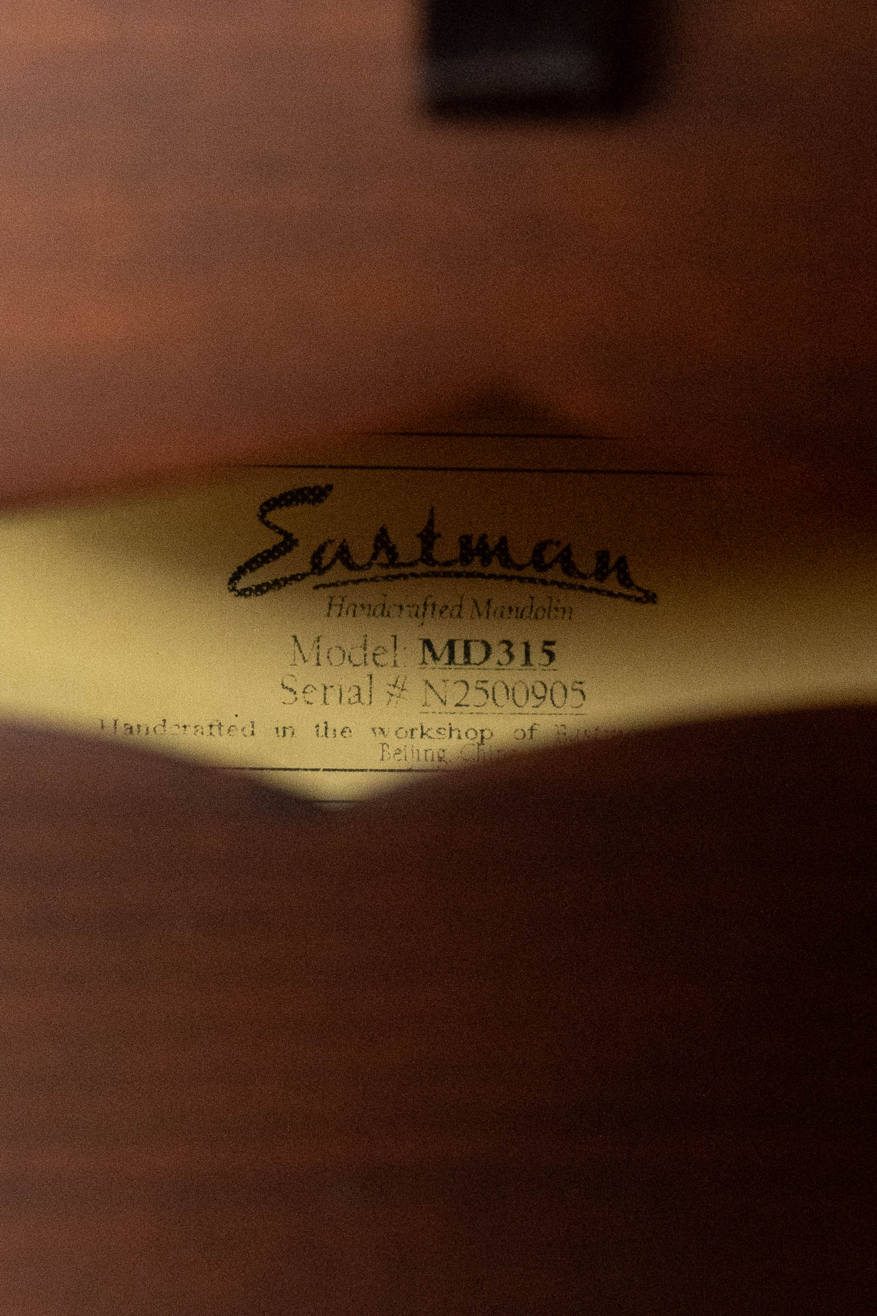 Eastman MD315 F-Style Hand-Carved Mandolin #0905