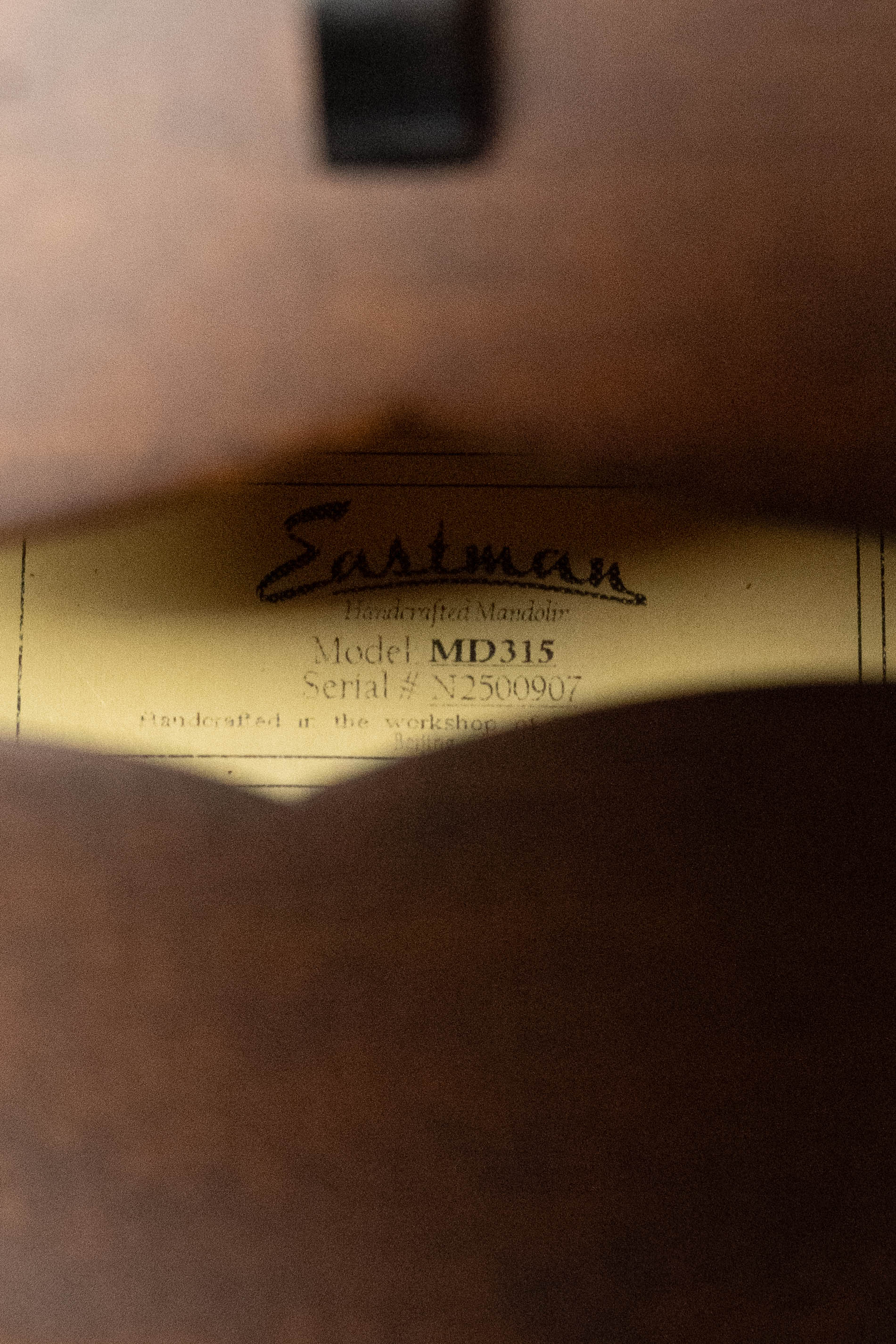 Eastman MD315 F-Style Hand-Carved Mandolin #0907