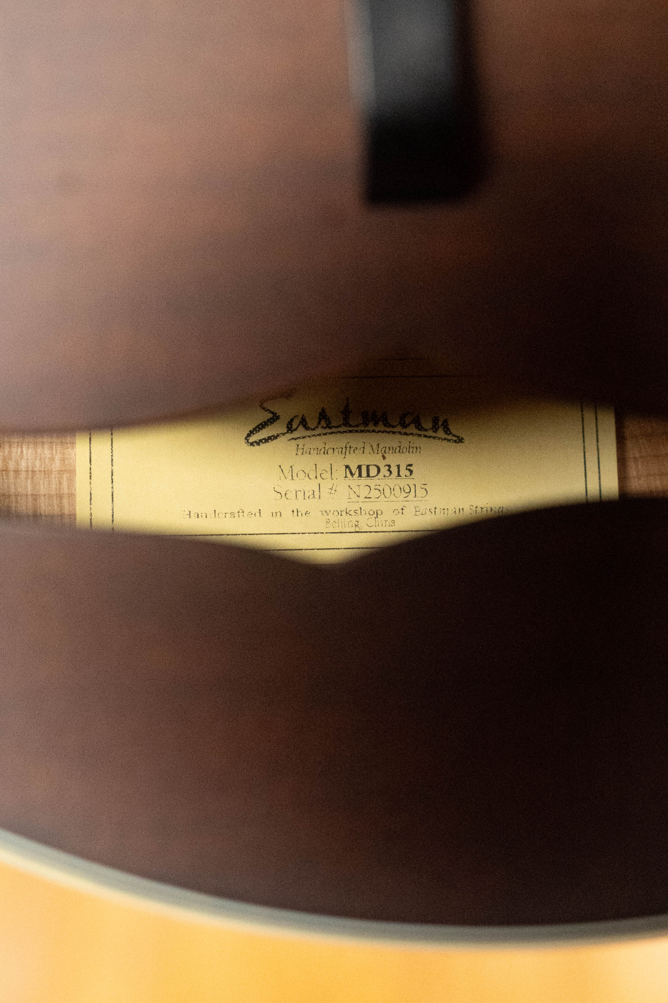 Eastman MD315 F-Style Hand-Carved Mandolin #0915