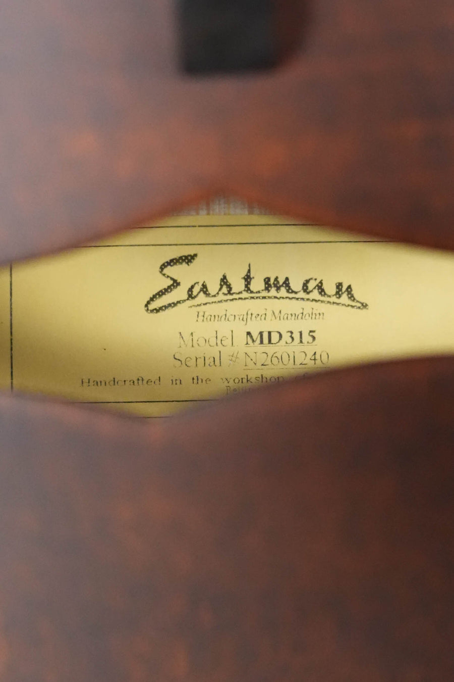 Eastman MD315 F-Style Hand-Carved Mandolin #1240