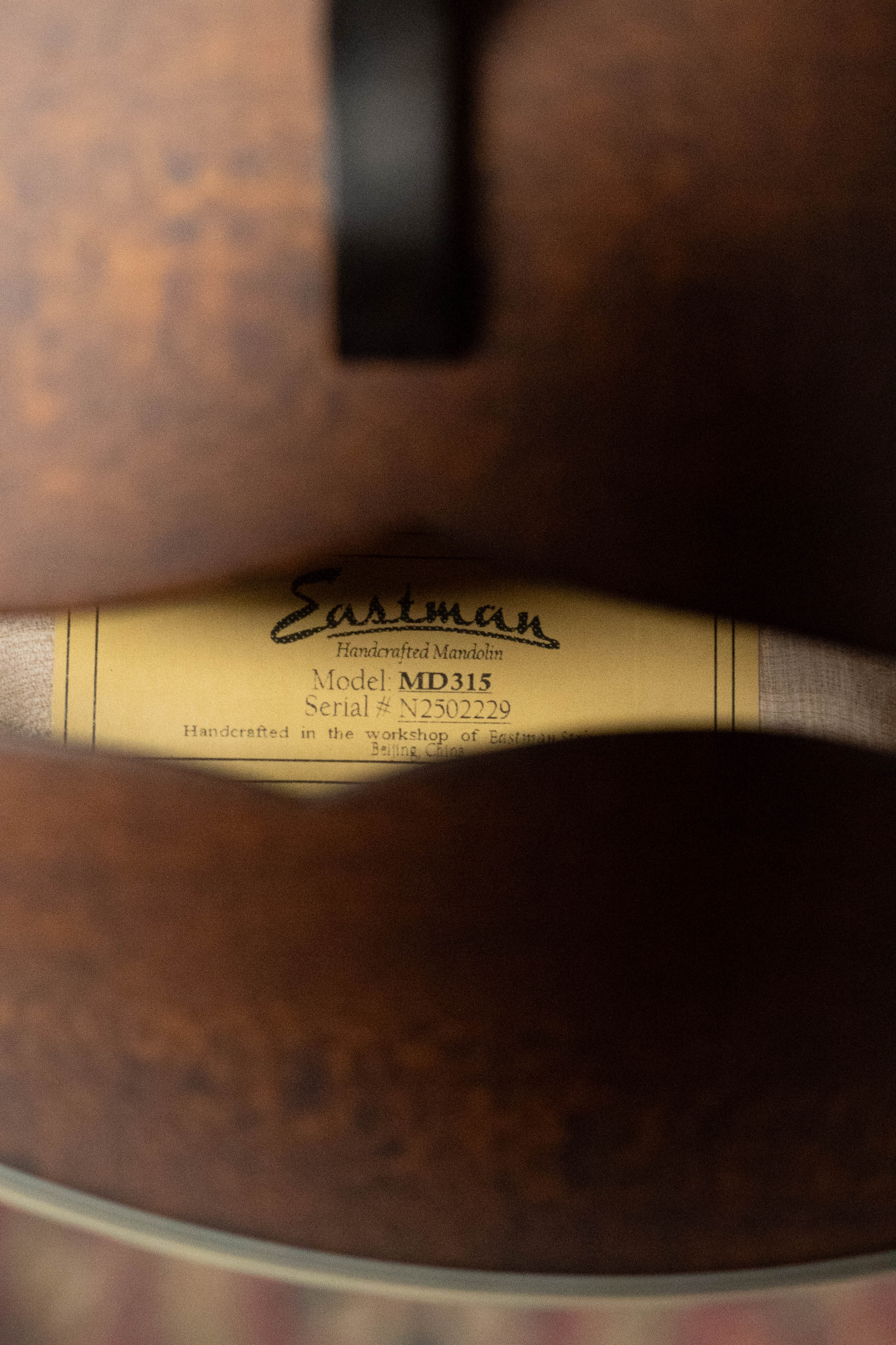 Eastman MD315 F-Style Hand-Carved Mandolin #2229