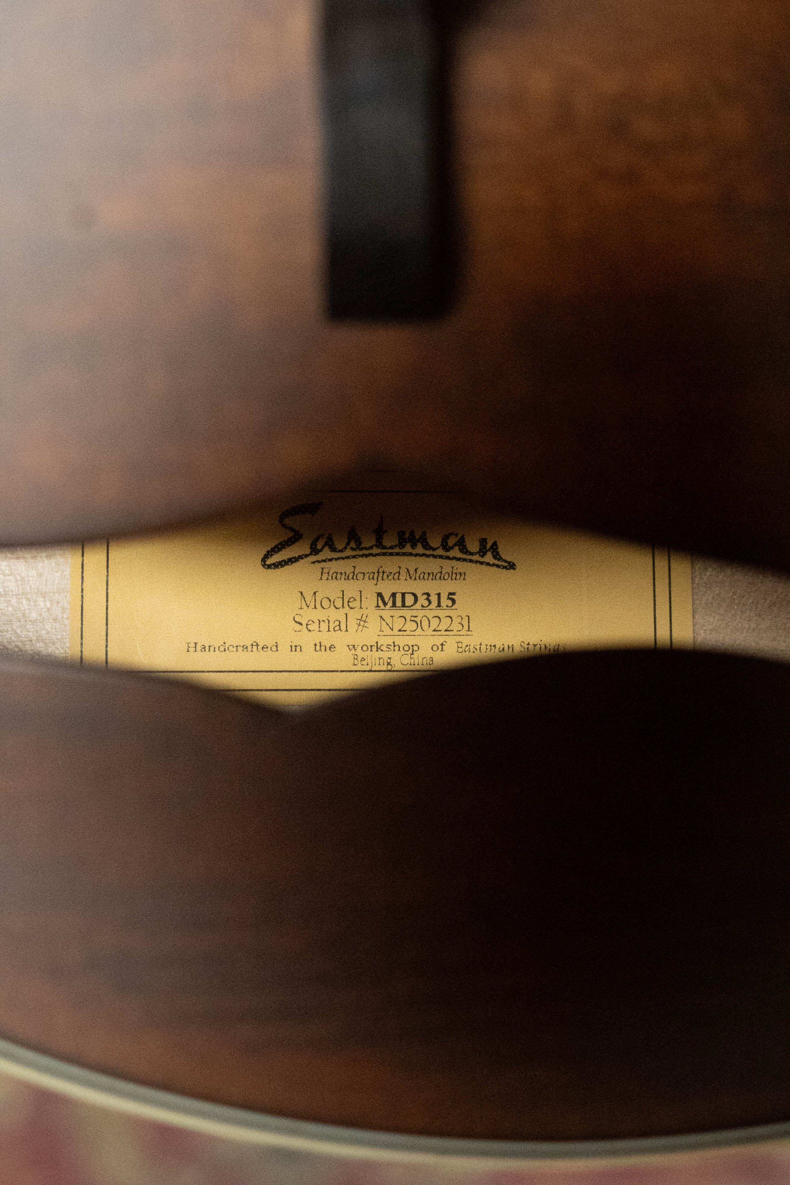 Eastman MD315 F-Style Hand-Carved Mandolin #2231