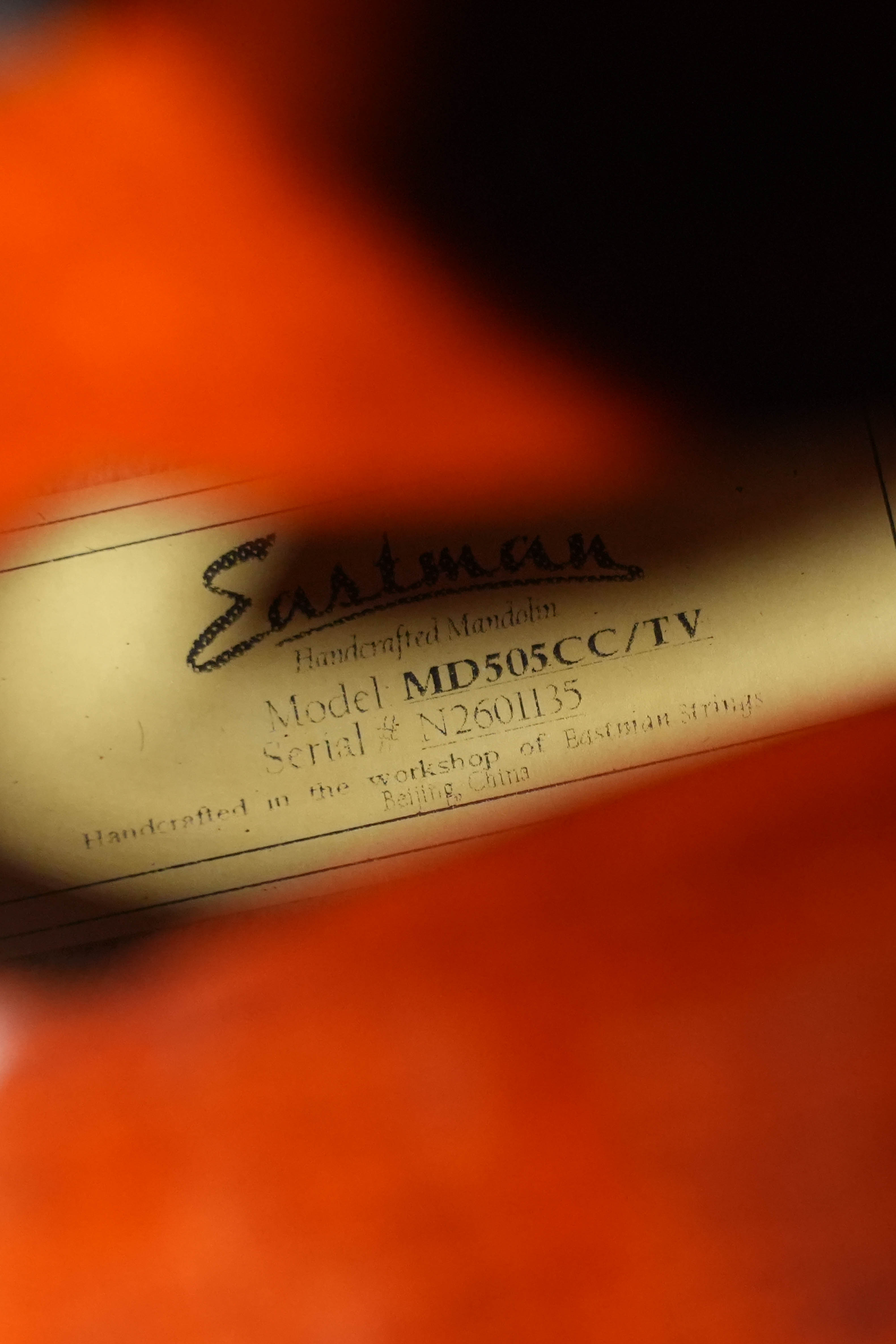Eastman MD505CC/TV Comfort Contour True Tone Vintage Series A Style Mandolin #1135