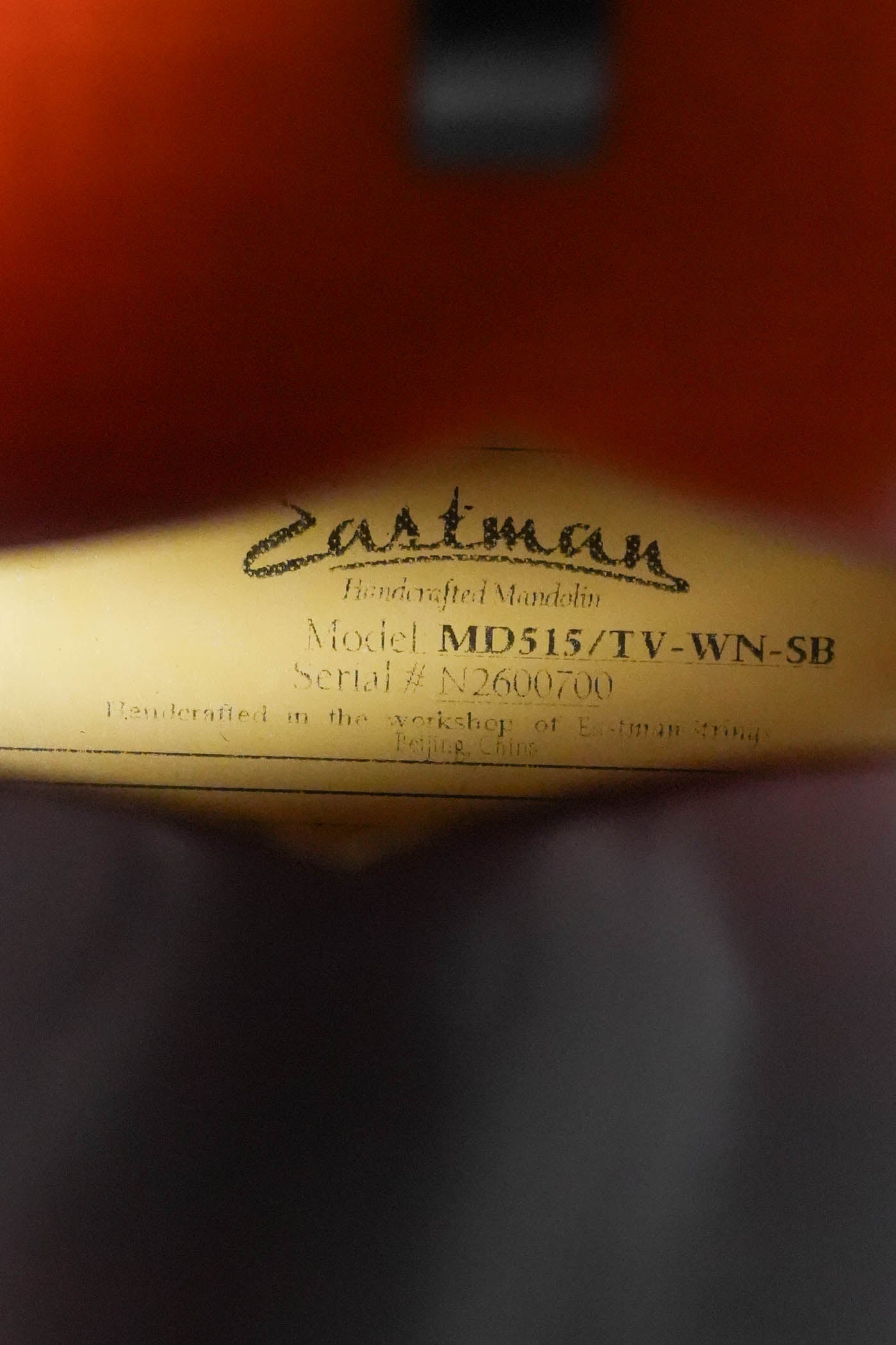 Eastman MD515/TV-WN-SB Spruce/Maple Wide Nut Sunburst F-Style Mandolin #0700