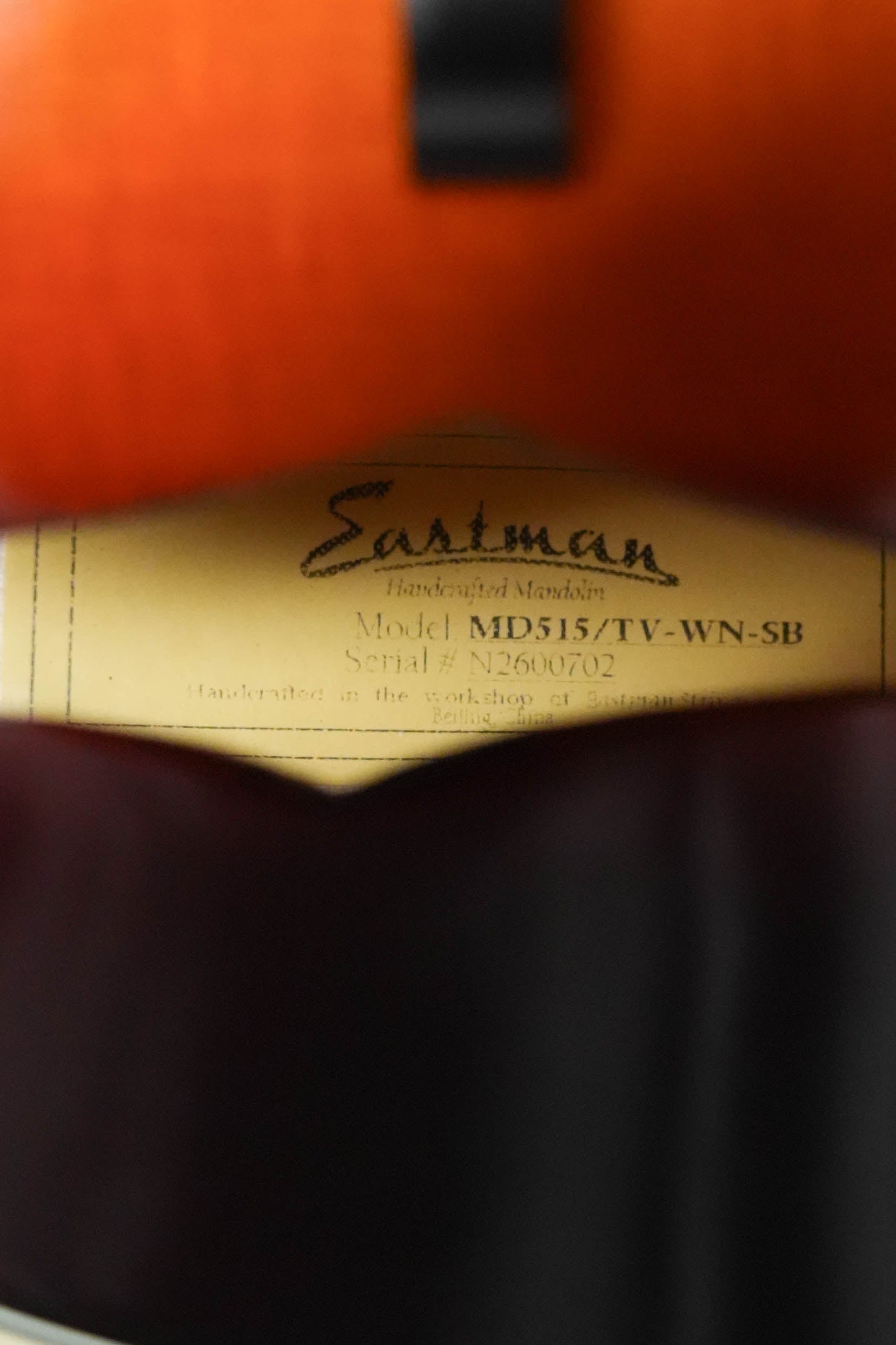 Eastman MD515/TV-WN-SB Spruce/Maple Wide Nut Sunburst F-Style Mandolin #0702