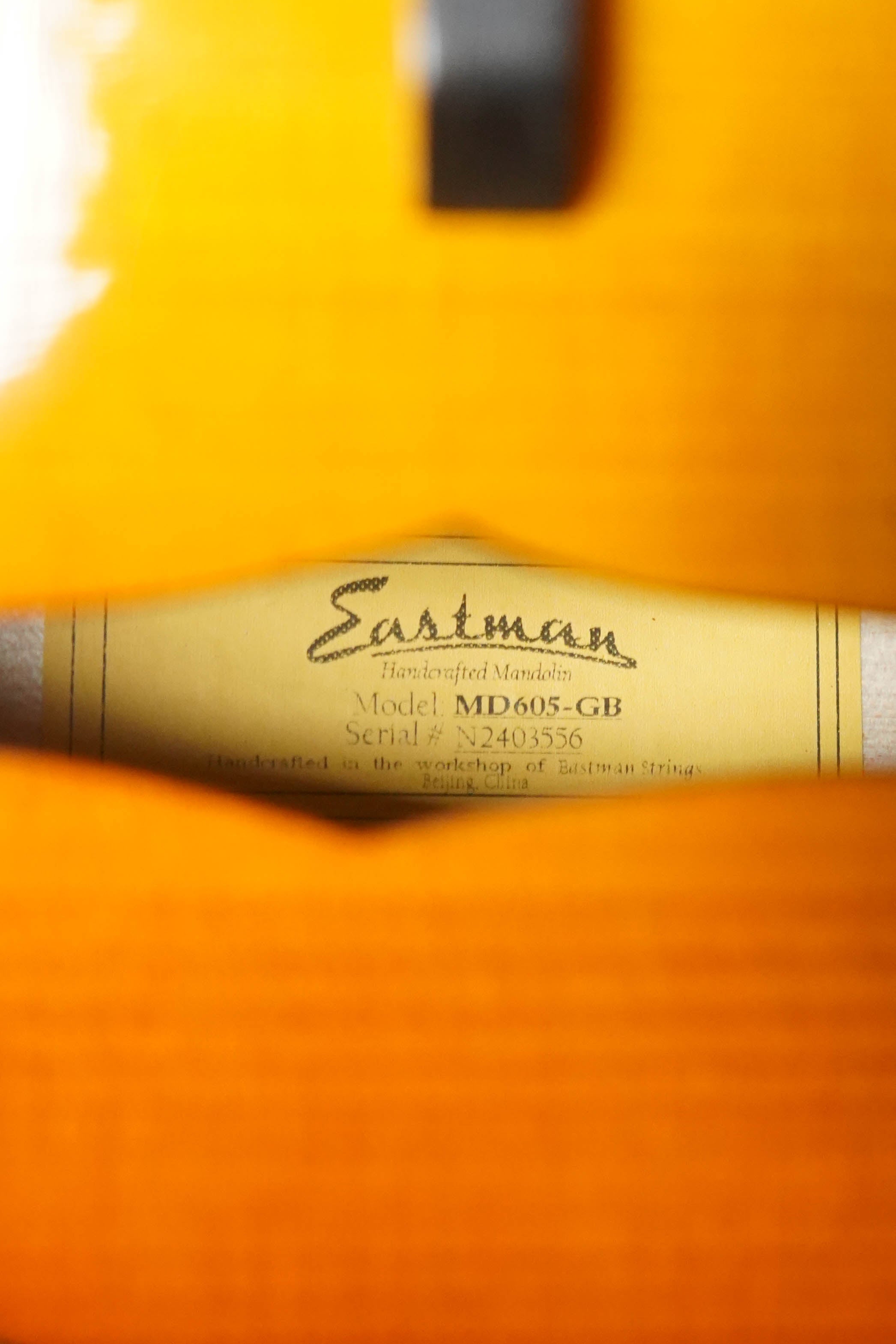 Eastman MD605-GB Goldburst A-Style Mandolin #3556