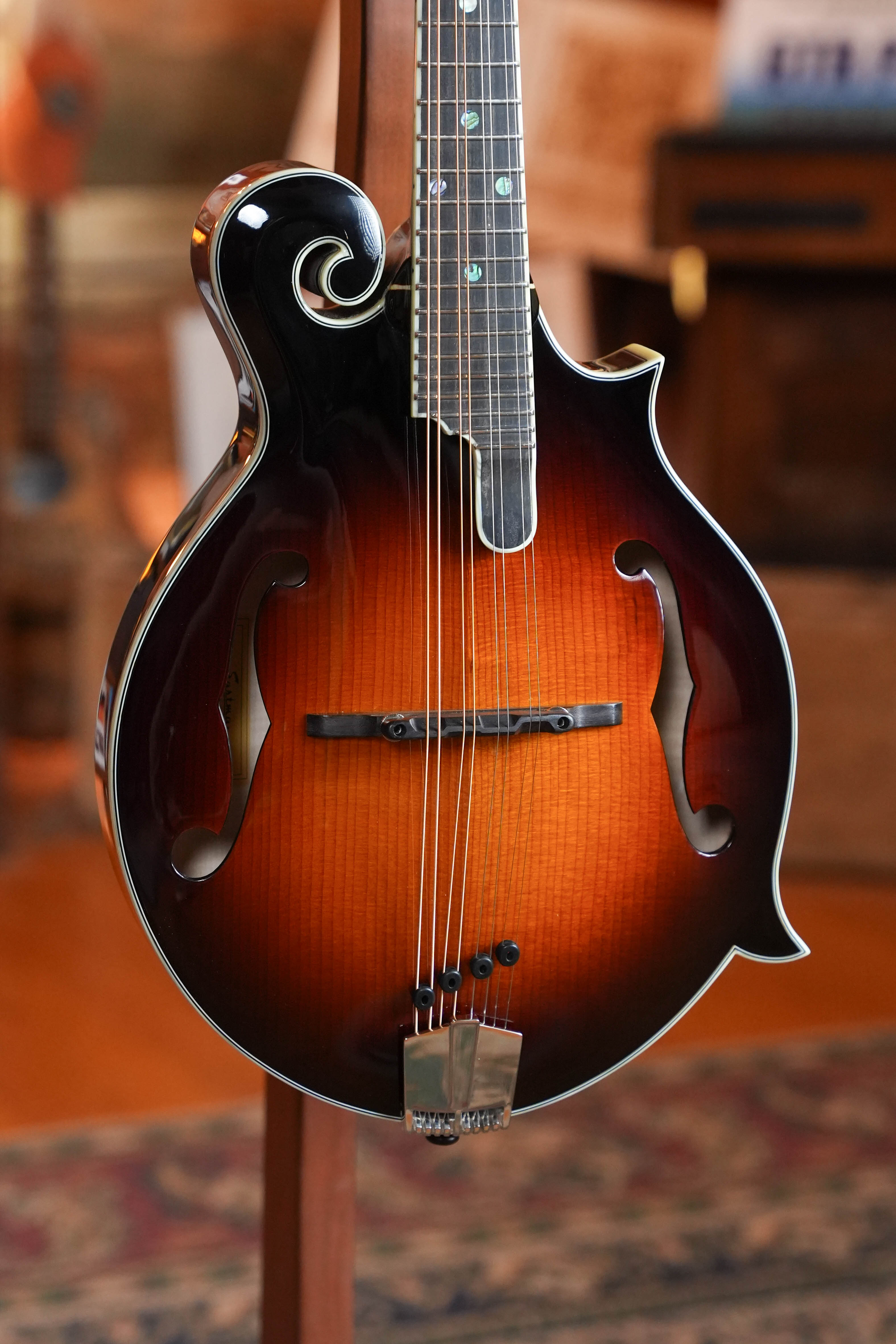 Eastman MD815-SB Adirondack/Flamed Maple Sunburst F-Style Mandolin #5435
