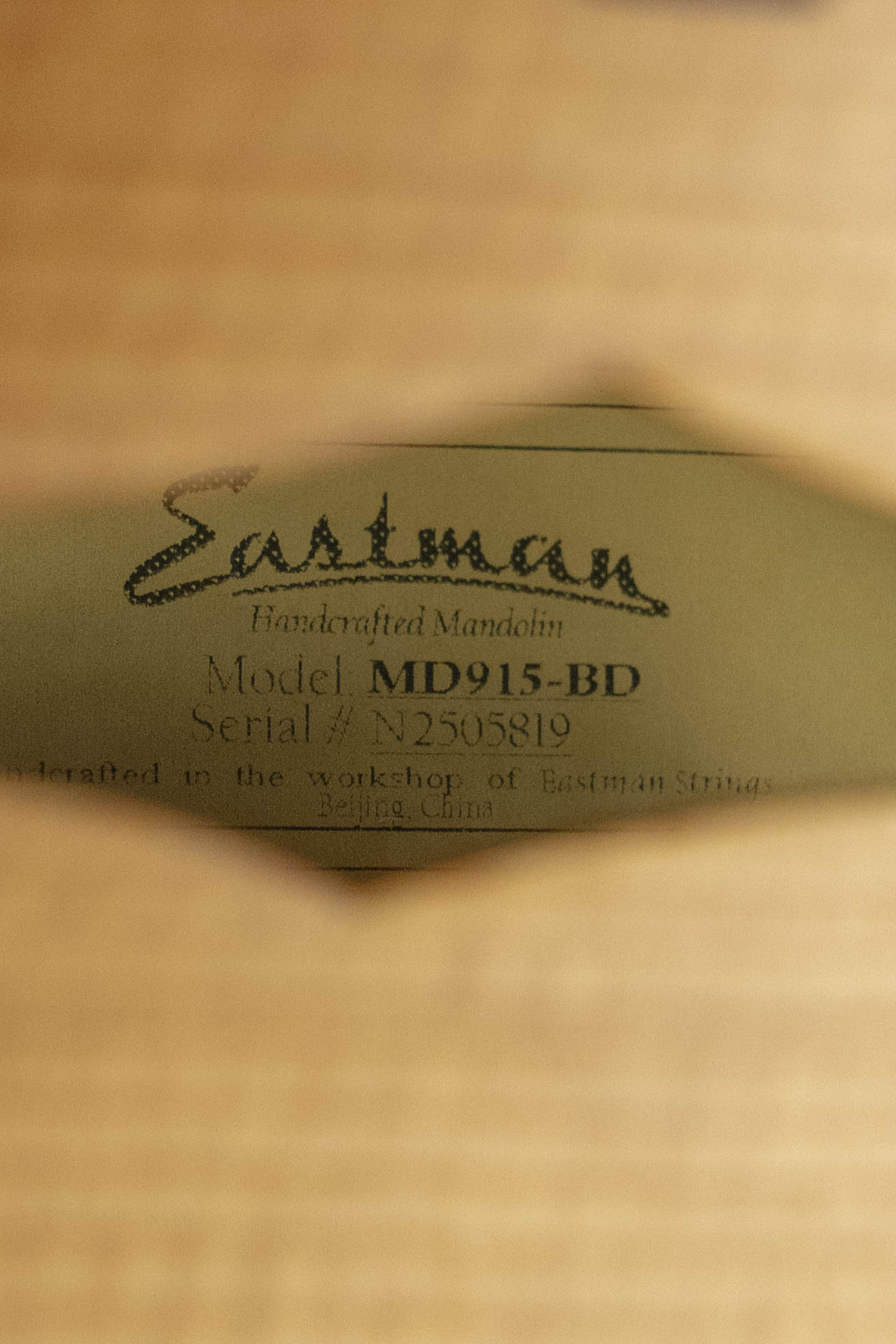 Eastman MD915-BD Adirondack/Flamed Maple Blonde F-style Mandolin #5819