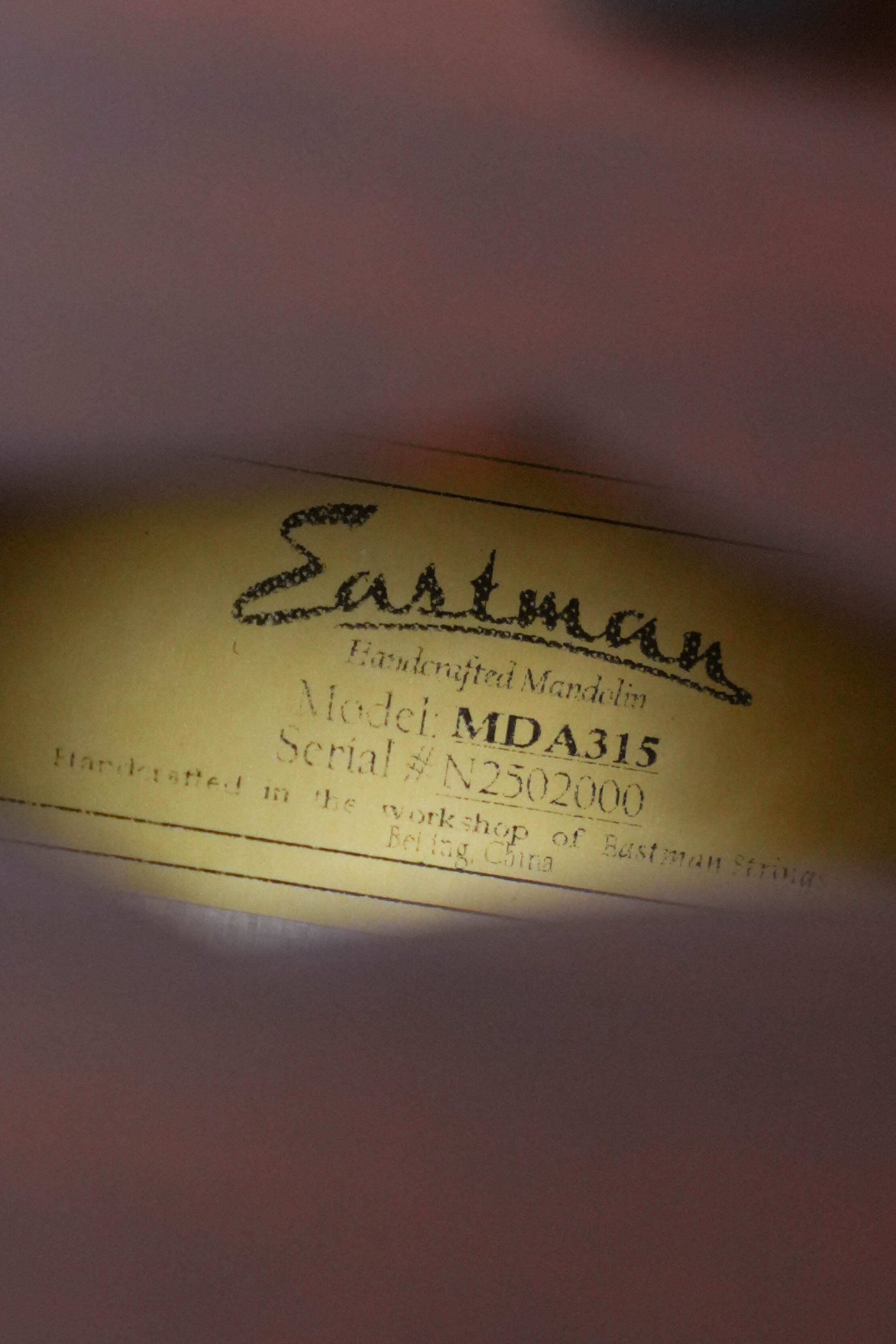 Eastman MDA315 Spruce/Highly Flamed Maple Classic Finish Mandola #2000