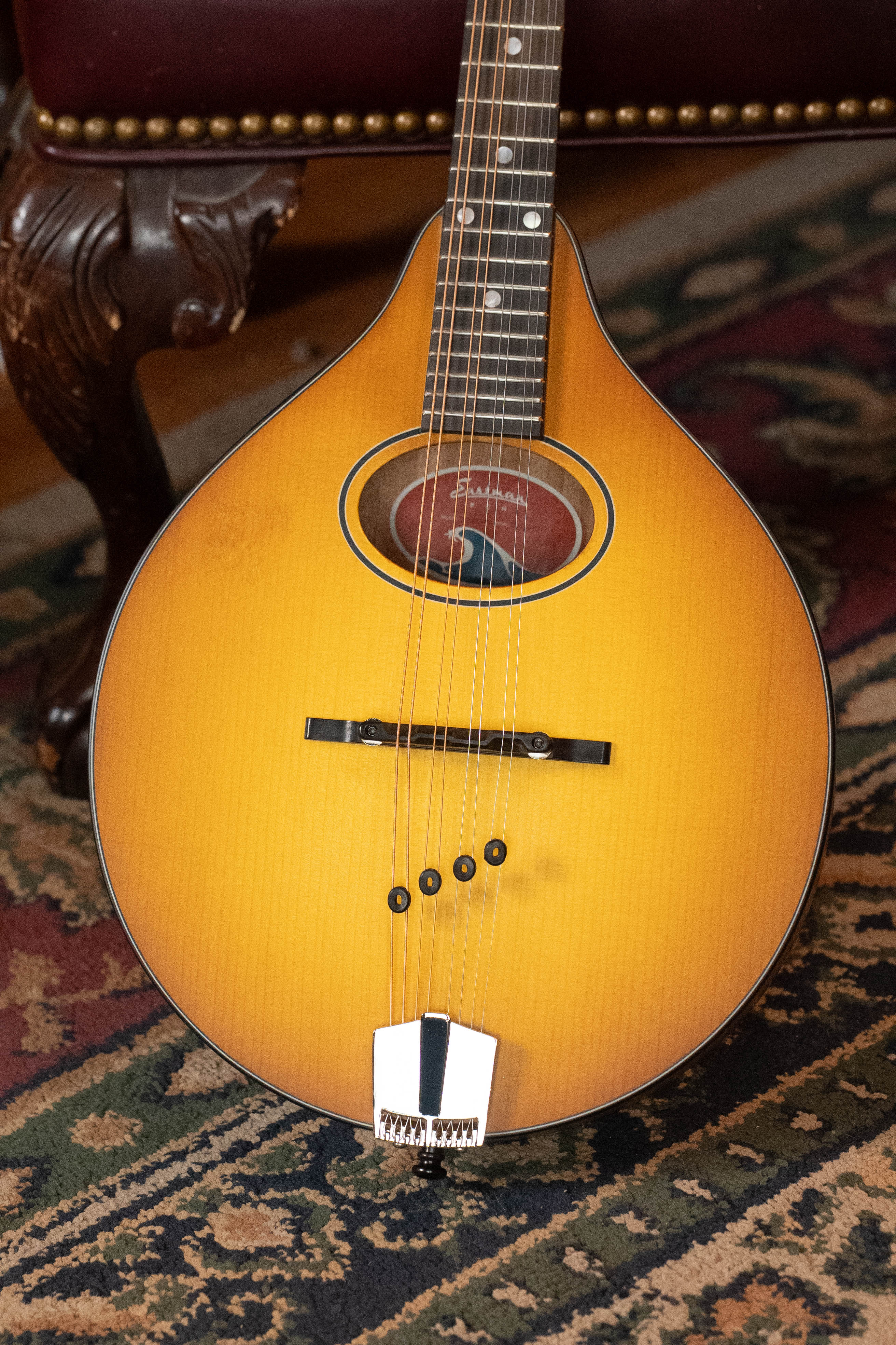 Eastman PCH-M104-GB Solid Spruce/Laminated Mahogany Goldburst Flattop A-Style Mandolin #0063