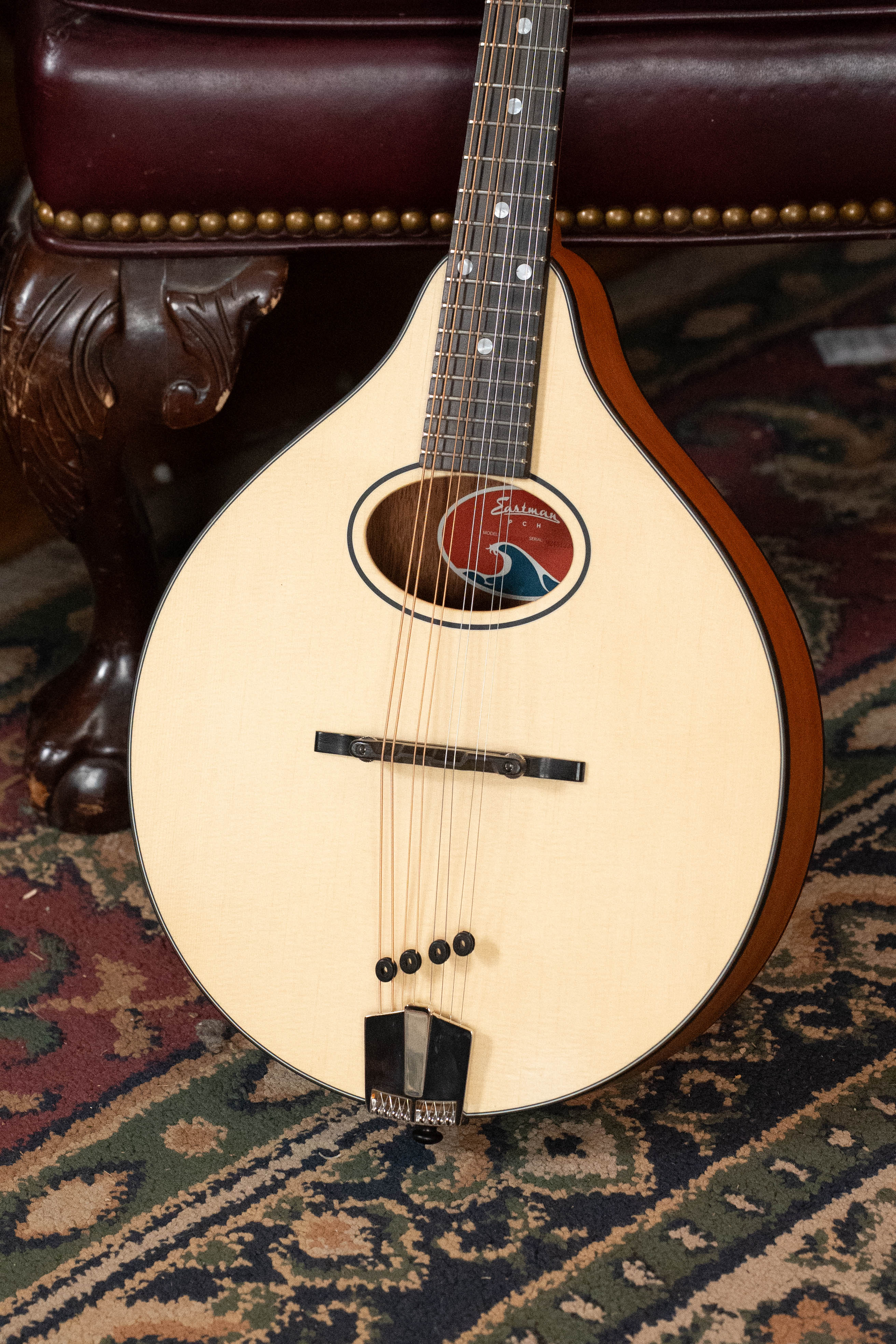 Eastman PCH-M104-NAT Solid Spruce/Laminated Mahogany Natural Flattop A-Style Mandolin #1238