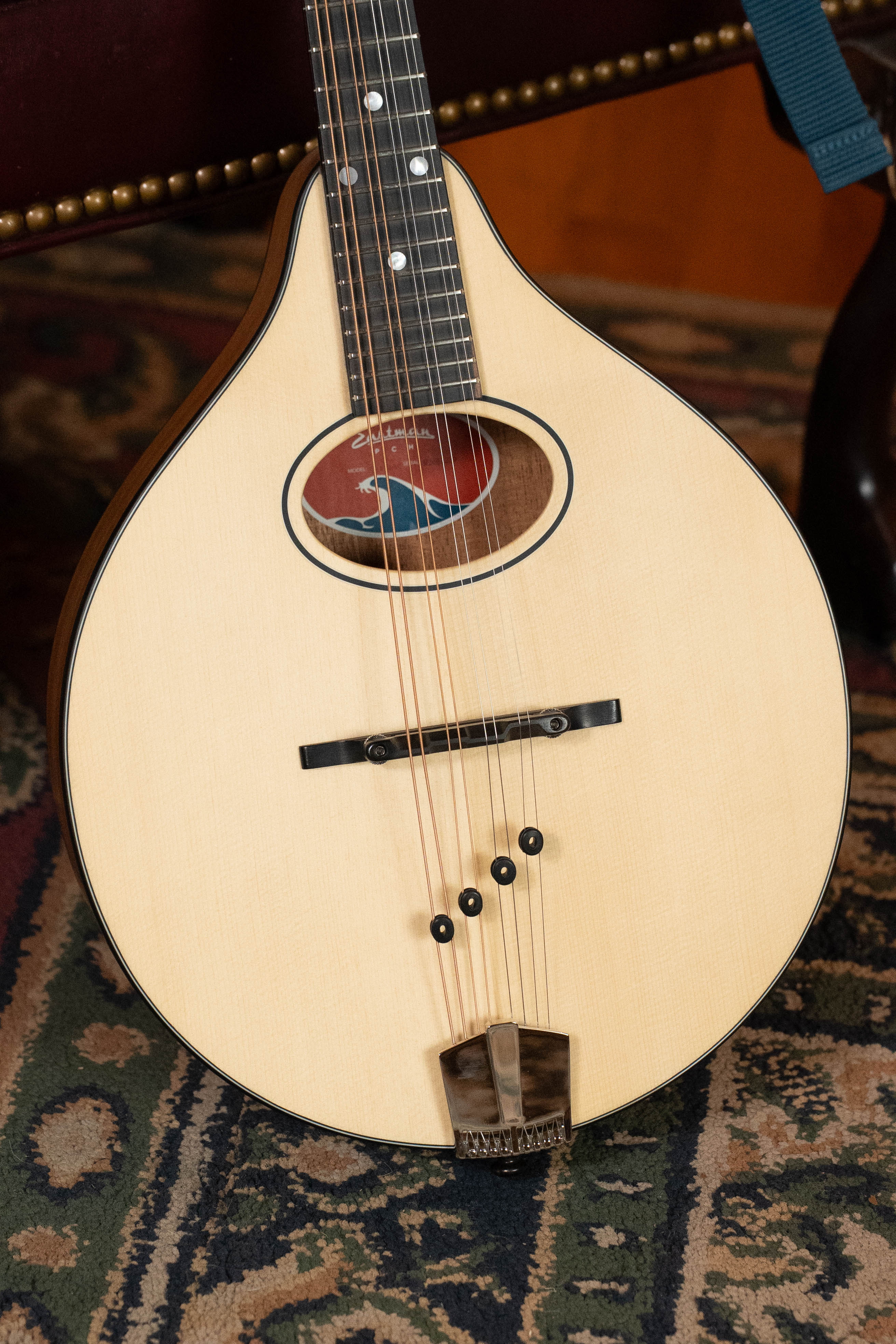 Eastman PCH-M104-NAT Solid Spruce/Laminated Mahogany Natural Flattop A-Style Mandolin #1239