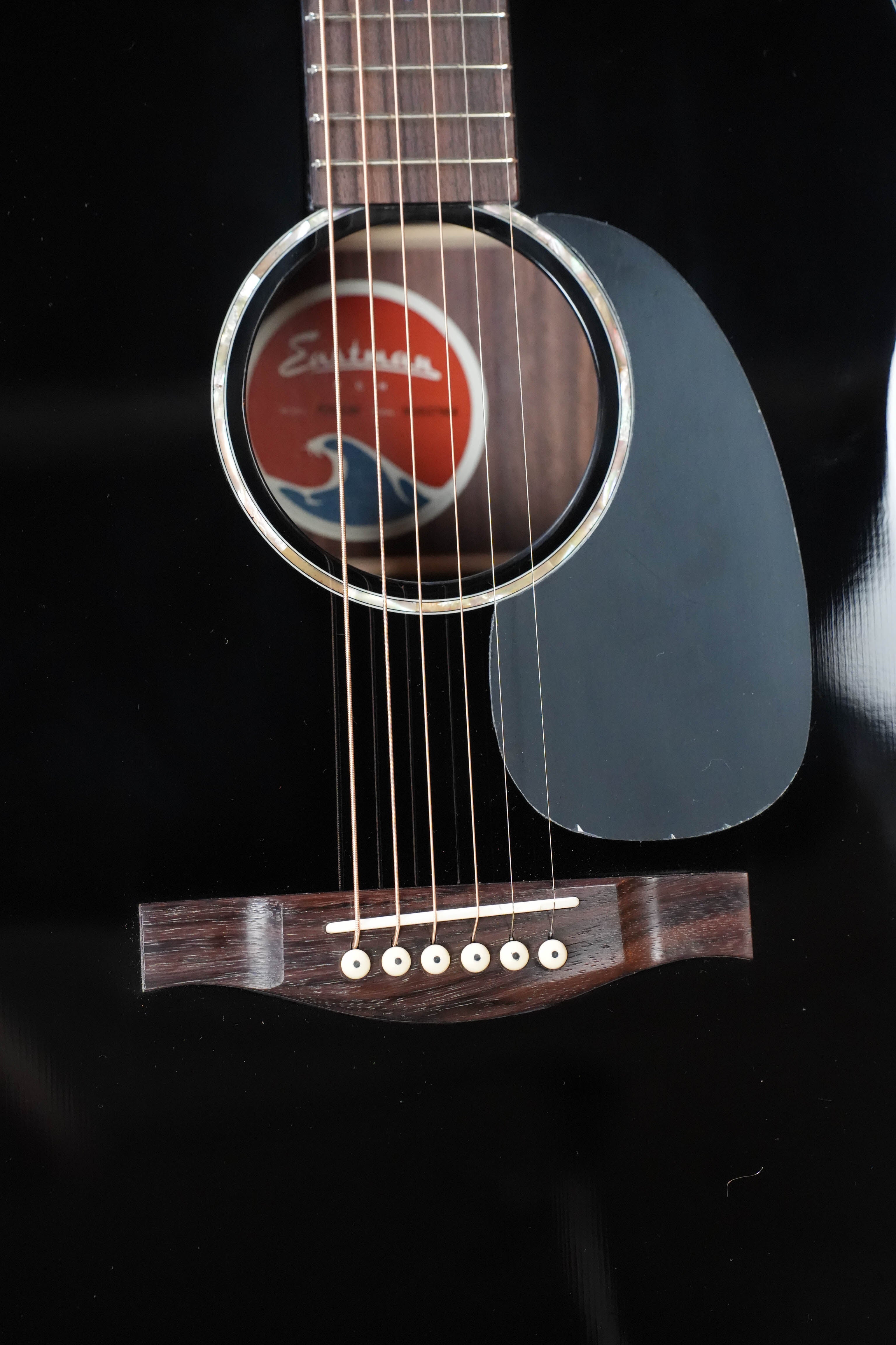 Eastman PCH2-D-BK Solid Sitka/Laminated Rosewood Black Top Dreadnought Acoustic Guitar #7988