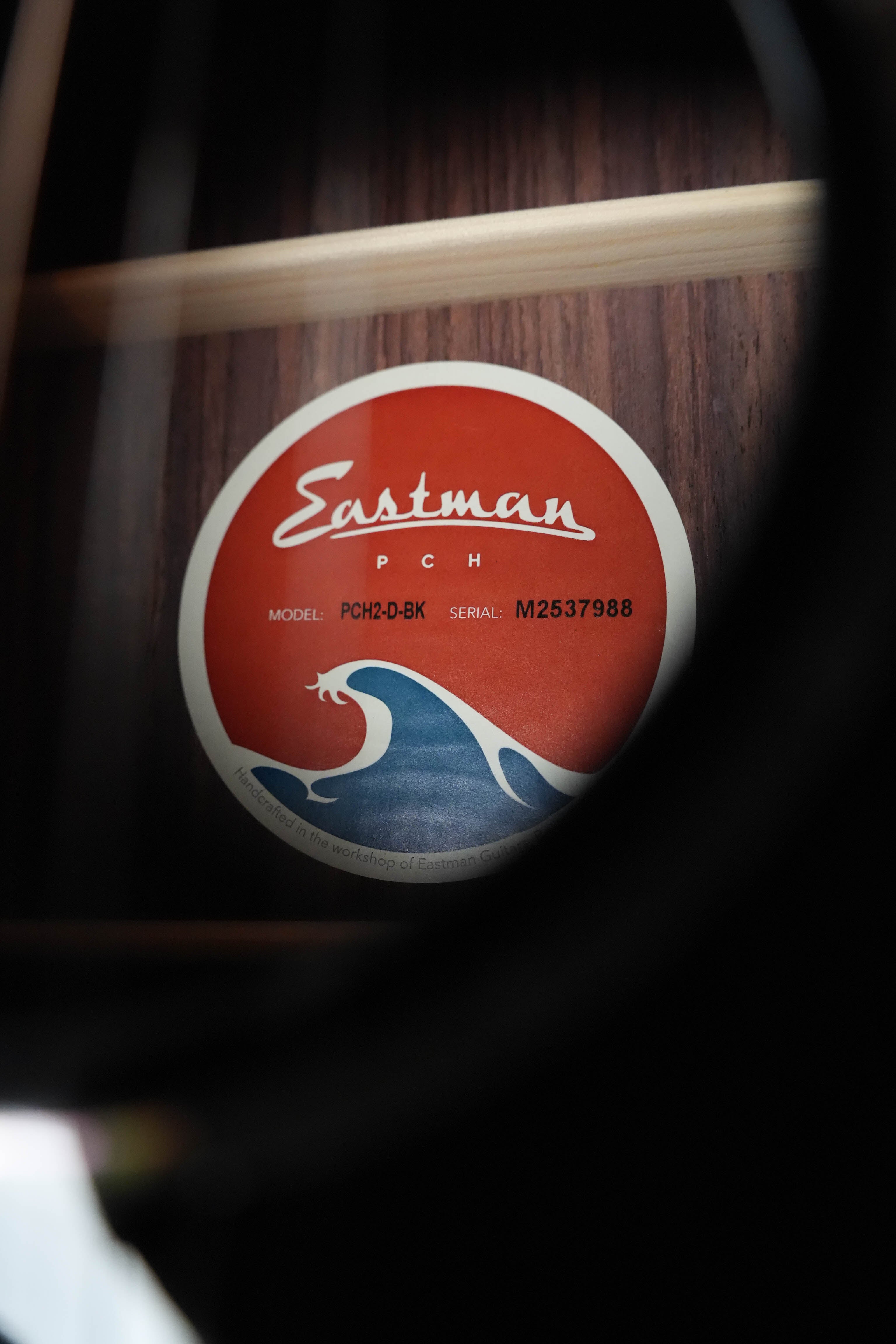 Eastman PCH2-D-BK Solid Sitka/Laminated Rosewood Black Top Dreadnought Acoustic Guitar #7988